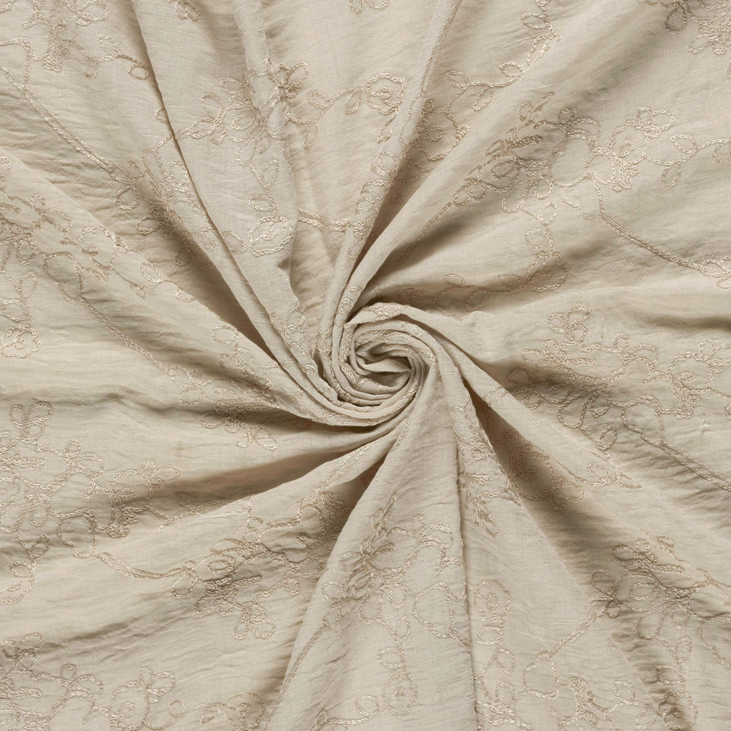 Embroidered Linen Blend Beige Image