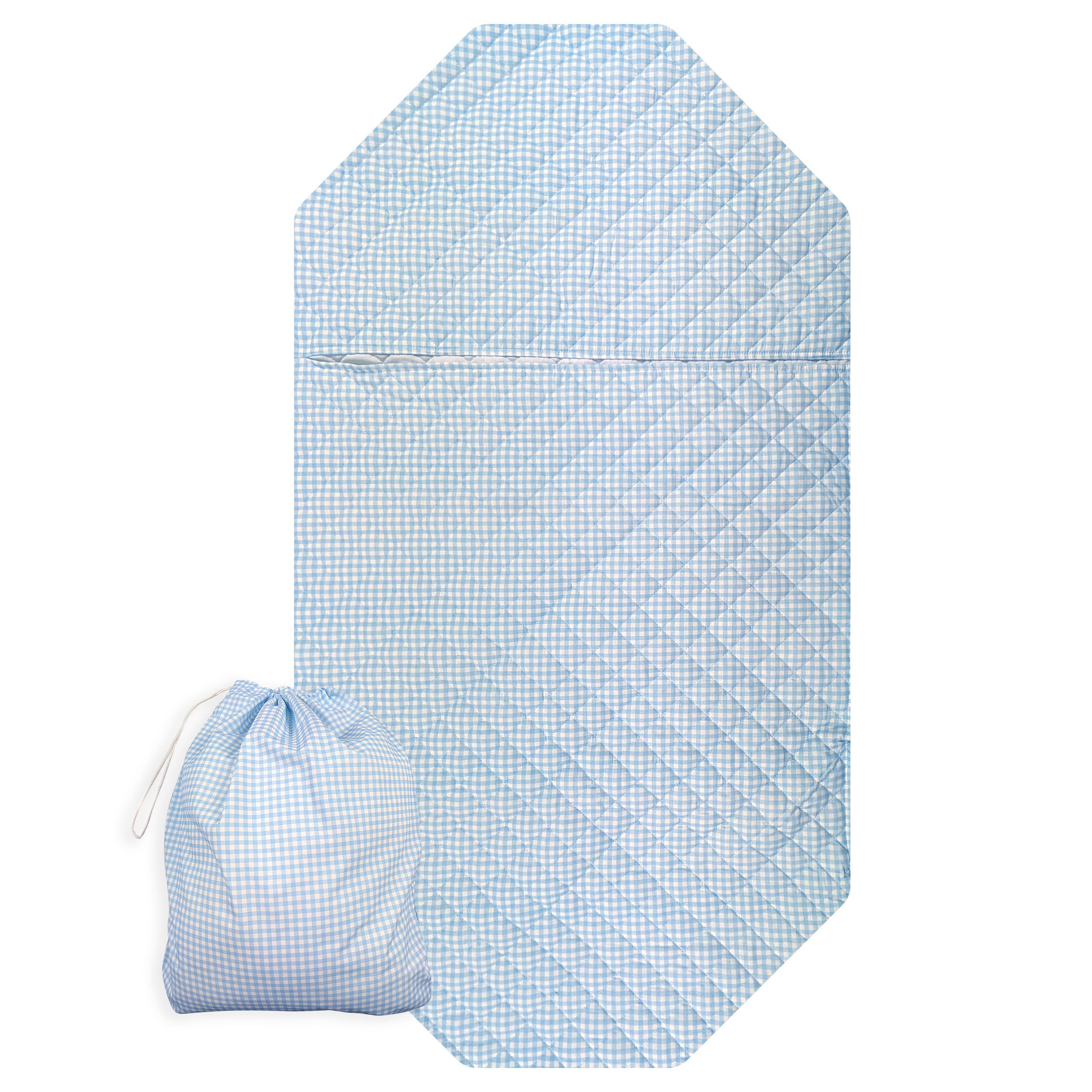 Shaped Sleeping Bag for Brandine Squares Light Blue