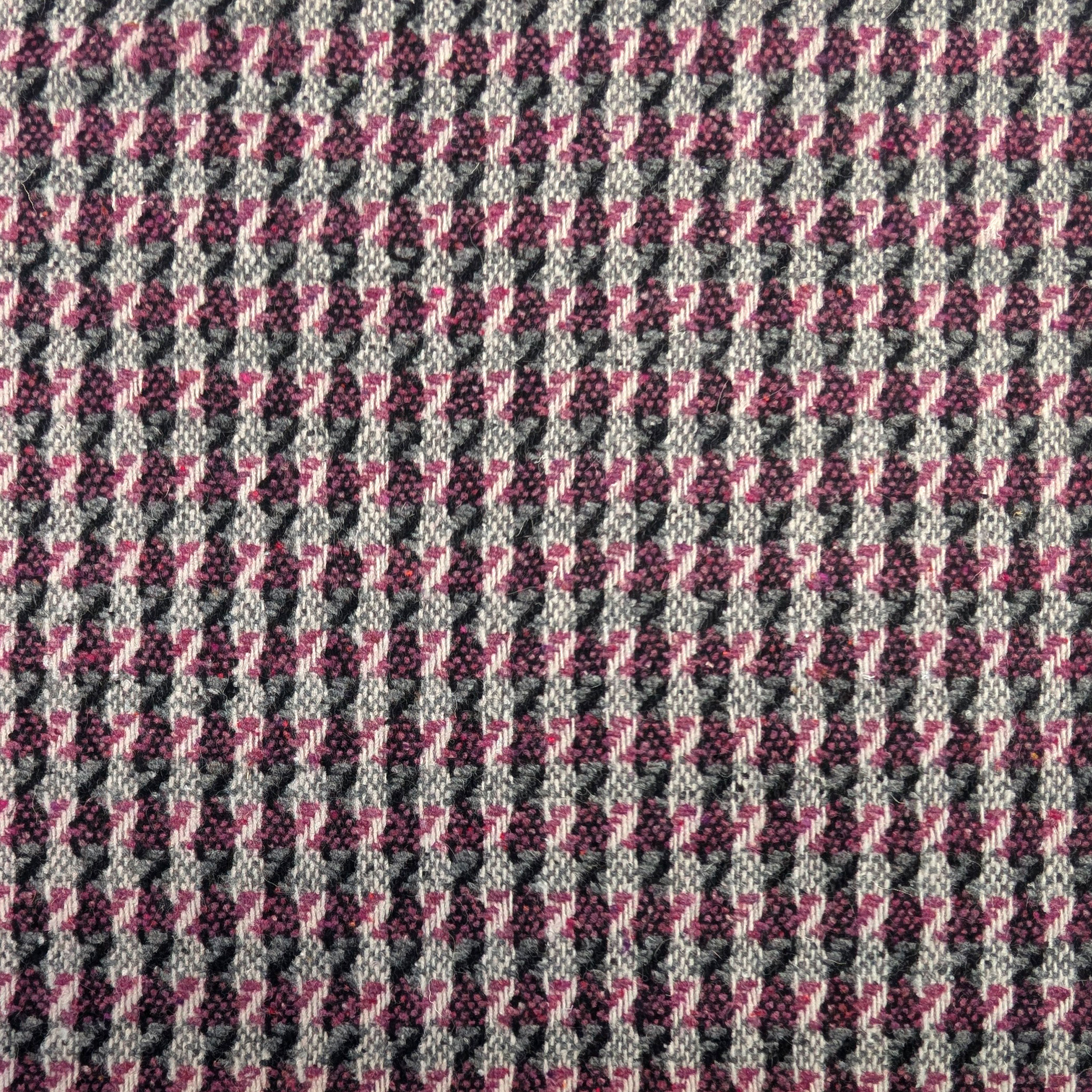 Wool Blend Abstract Stripes Pink and Black Image