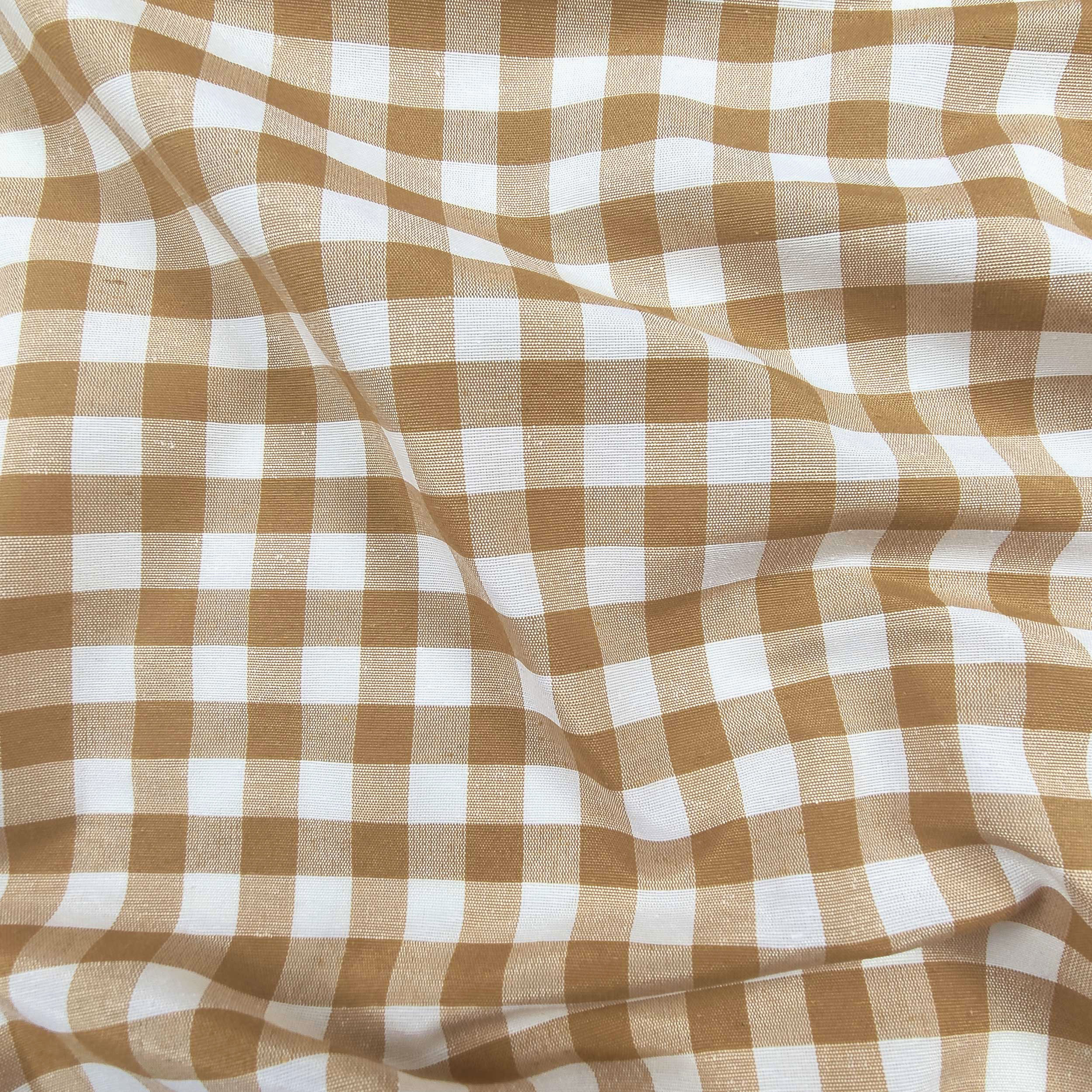Checked tablecloth Biscuit 140x140 cm Image