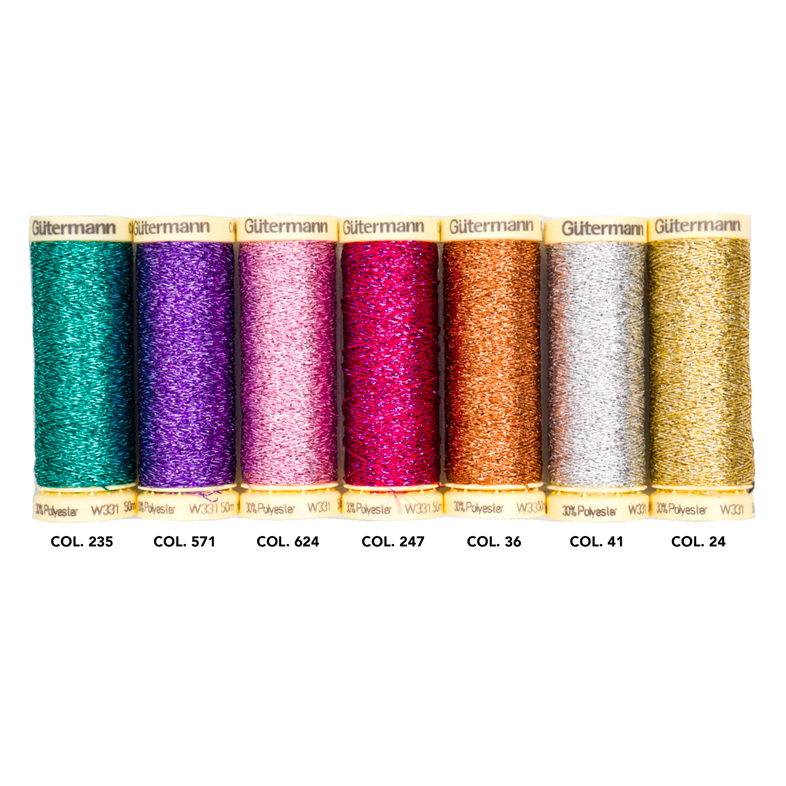 Gutermann Alambre Metalizado 50 m 7 Bobinas Multicolor