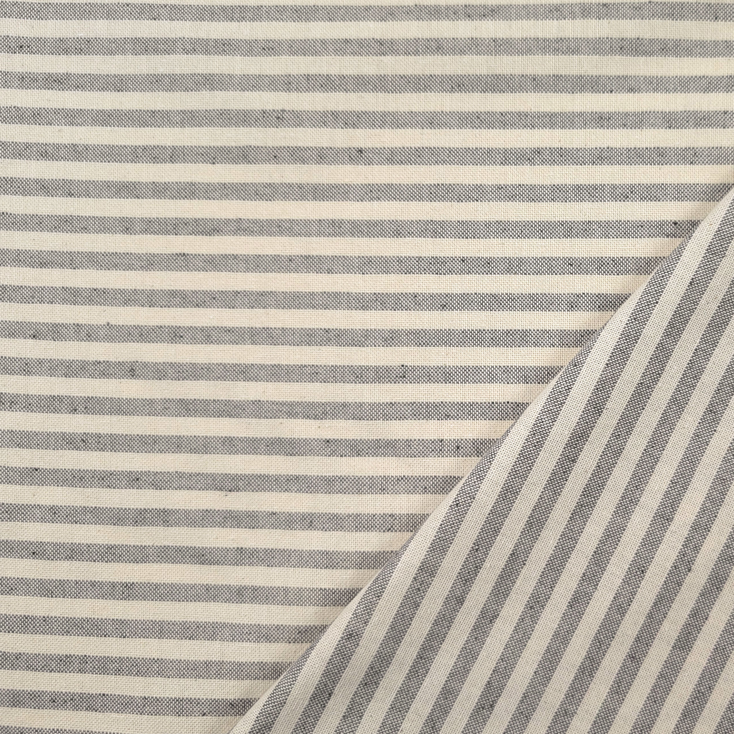 Panama Horizontal Stripes Grey and Cream Image