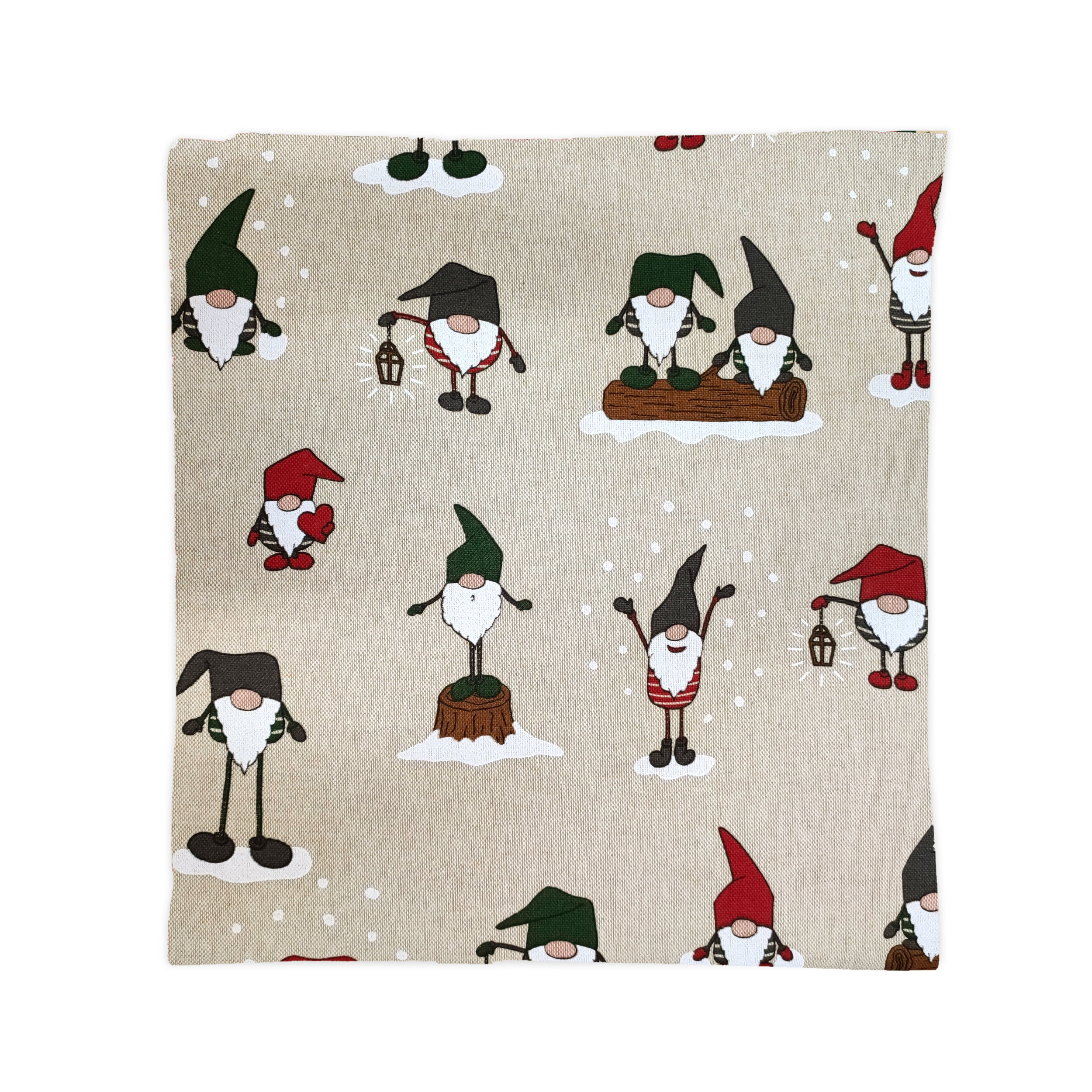 Coussin fantaisie Gnomes de Noël - Taie d'oreiller