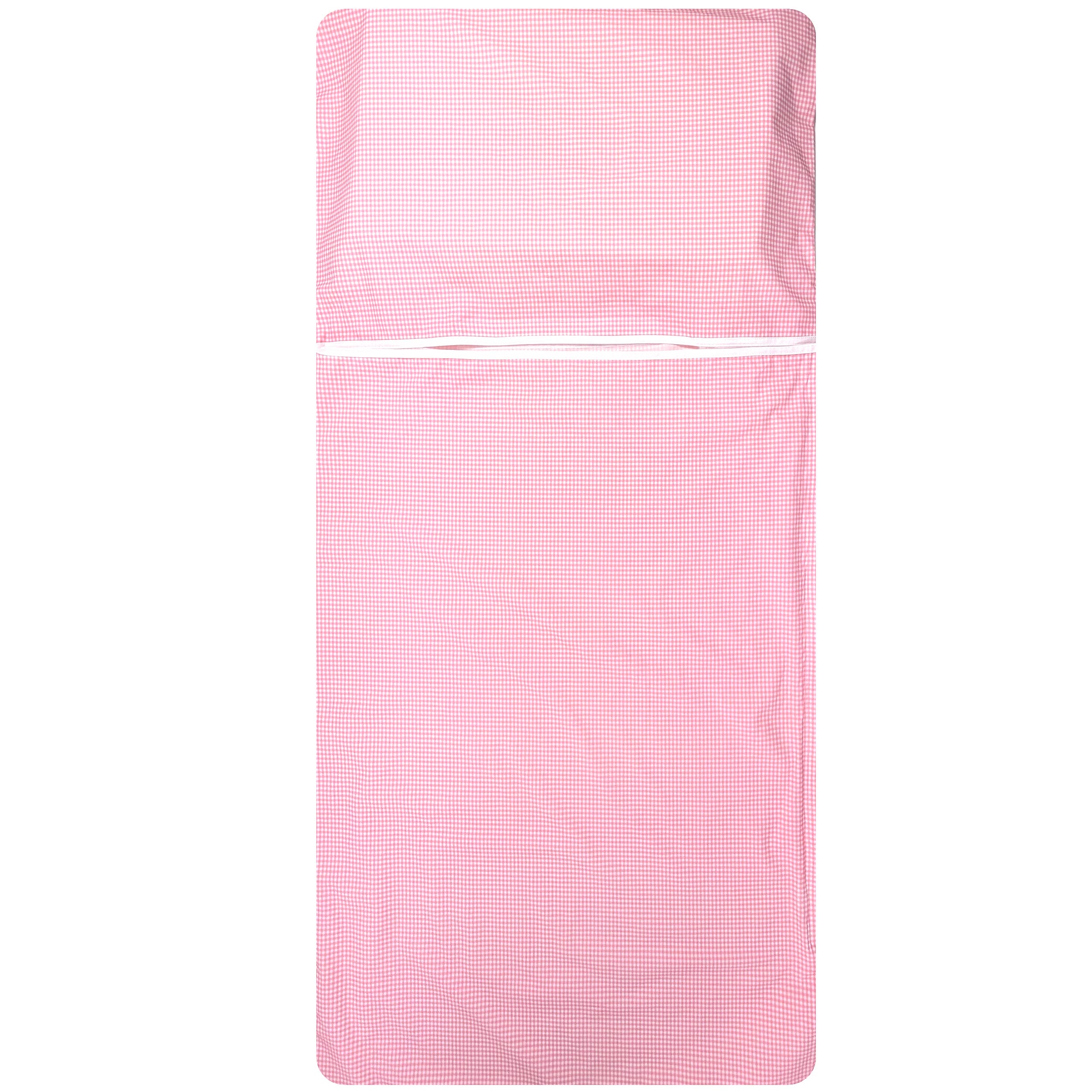 Saco de dormir de verano a cuadros rosa Image