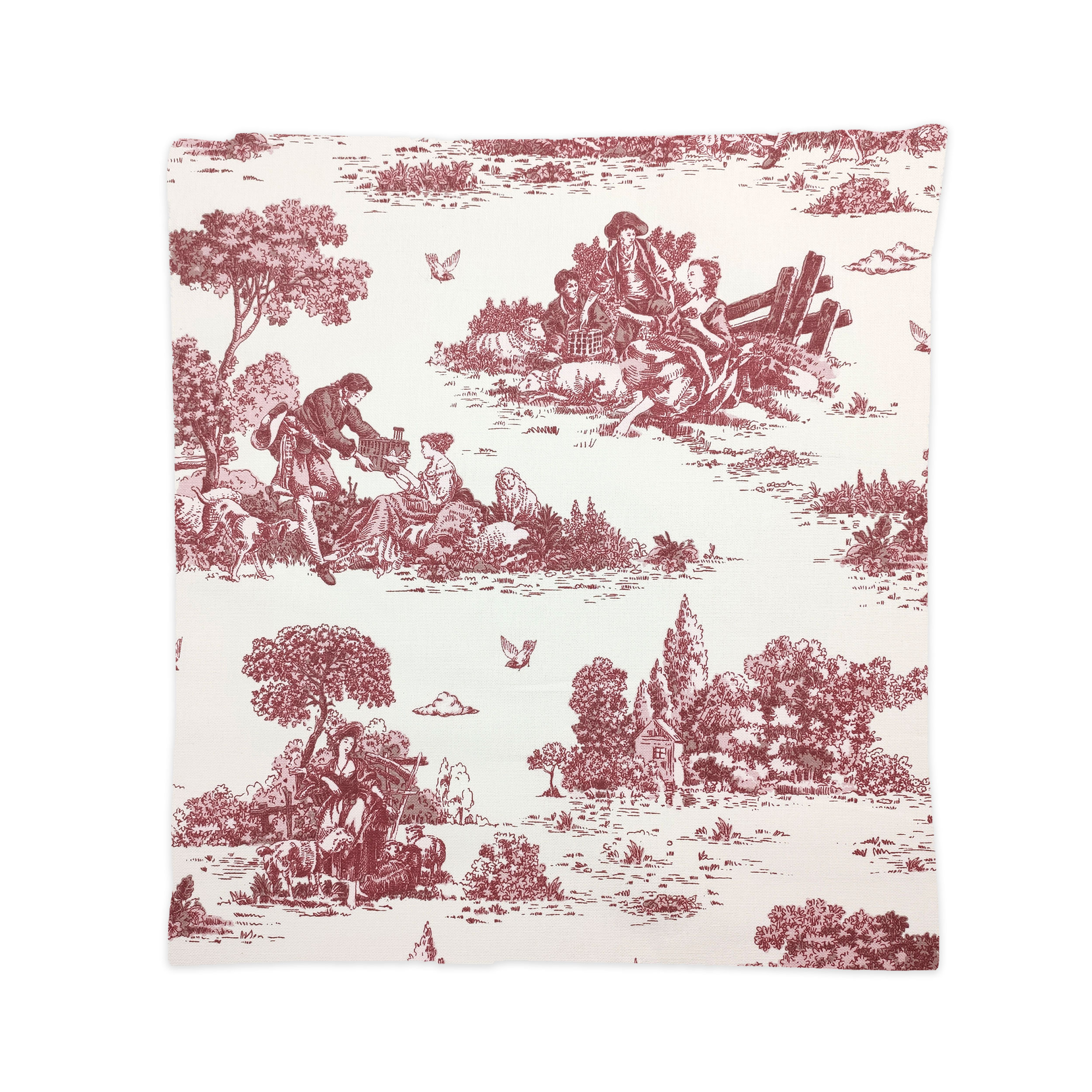 Toile de Jouy Bordeaux Cushion Pillowcase Image