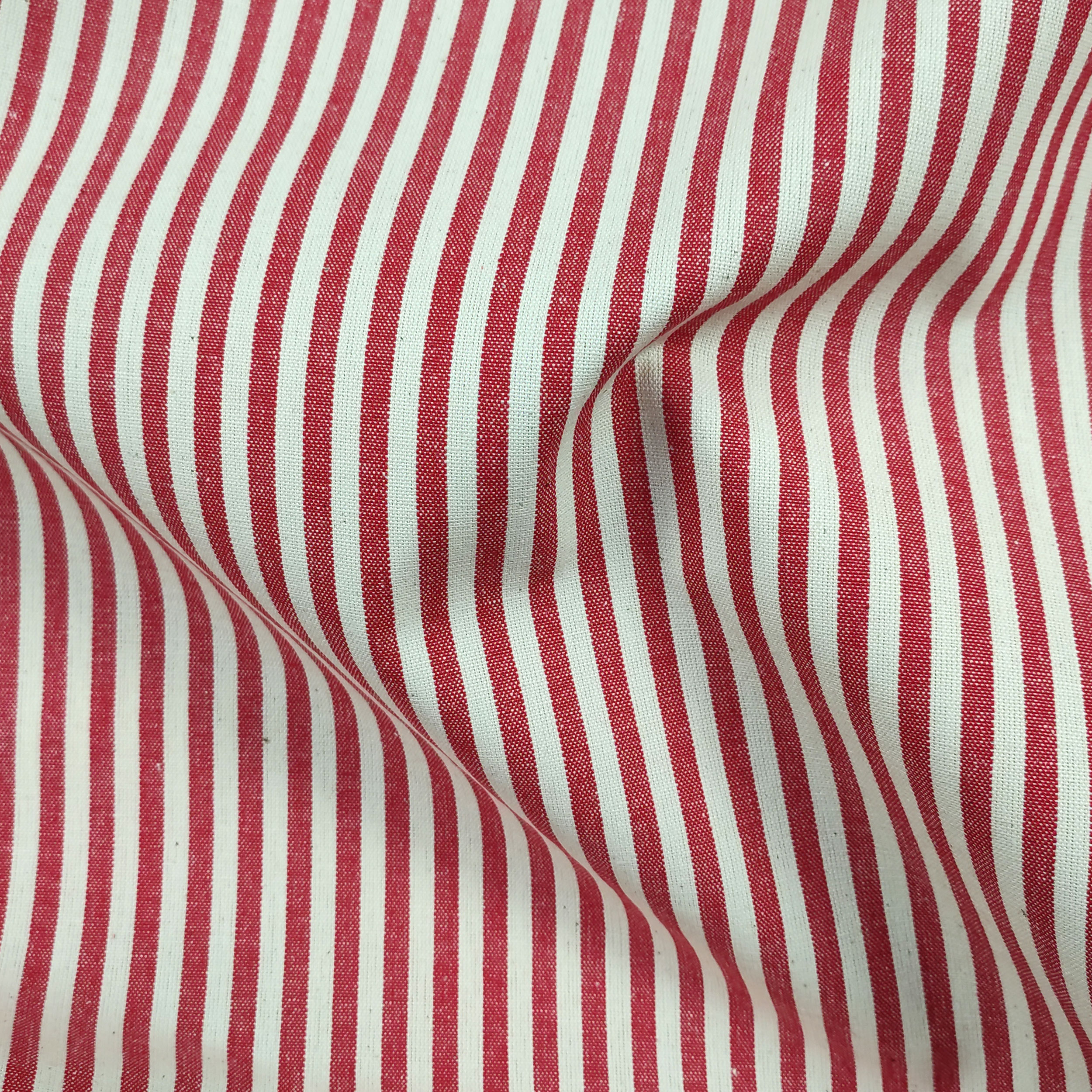 Pure Cotton Striped Tablecloth Fabric Image