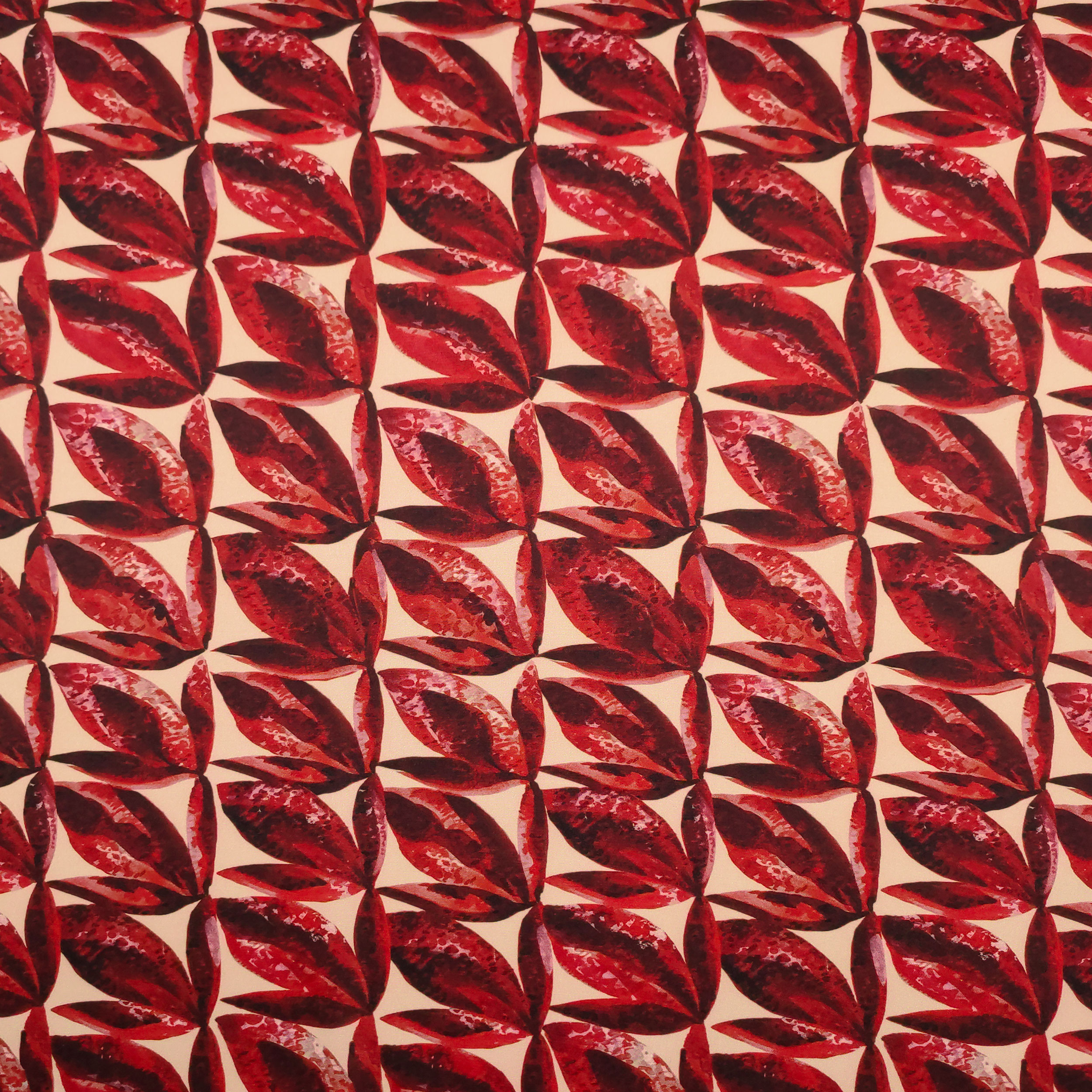 Set Satin High Fashion Foliage Red