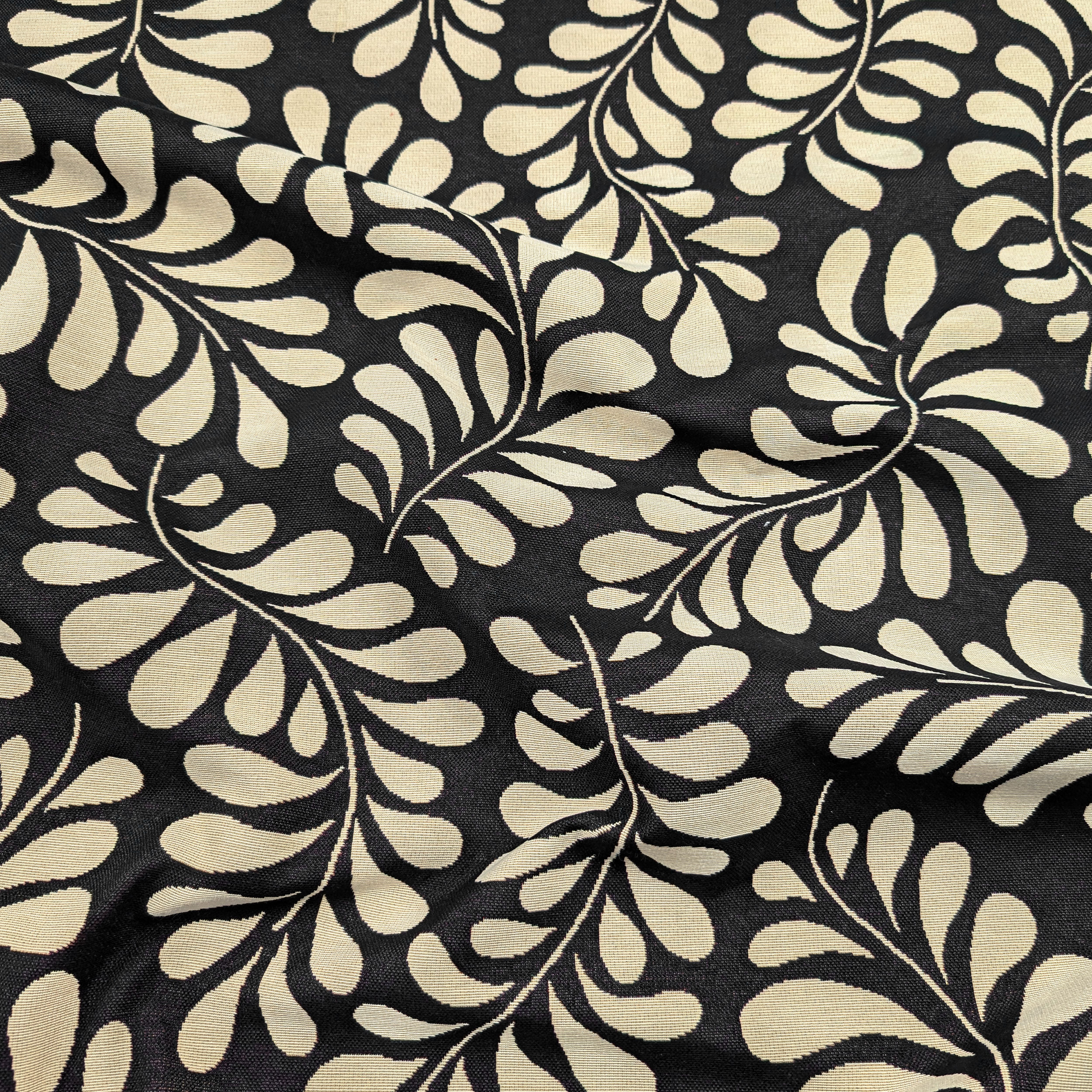 Fabric Gobelin Branches Black Background Image