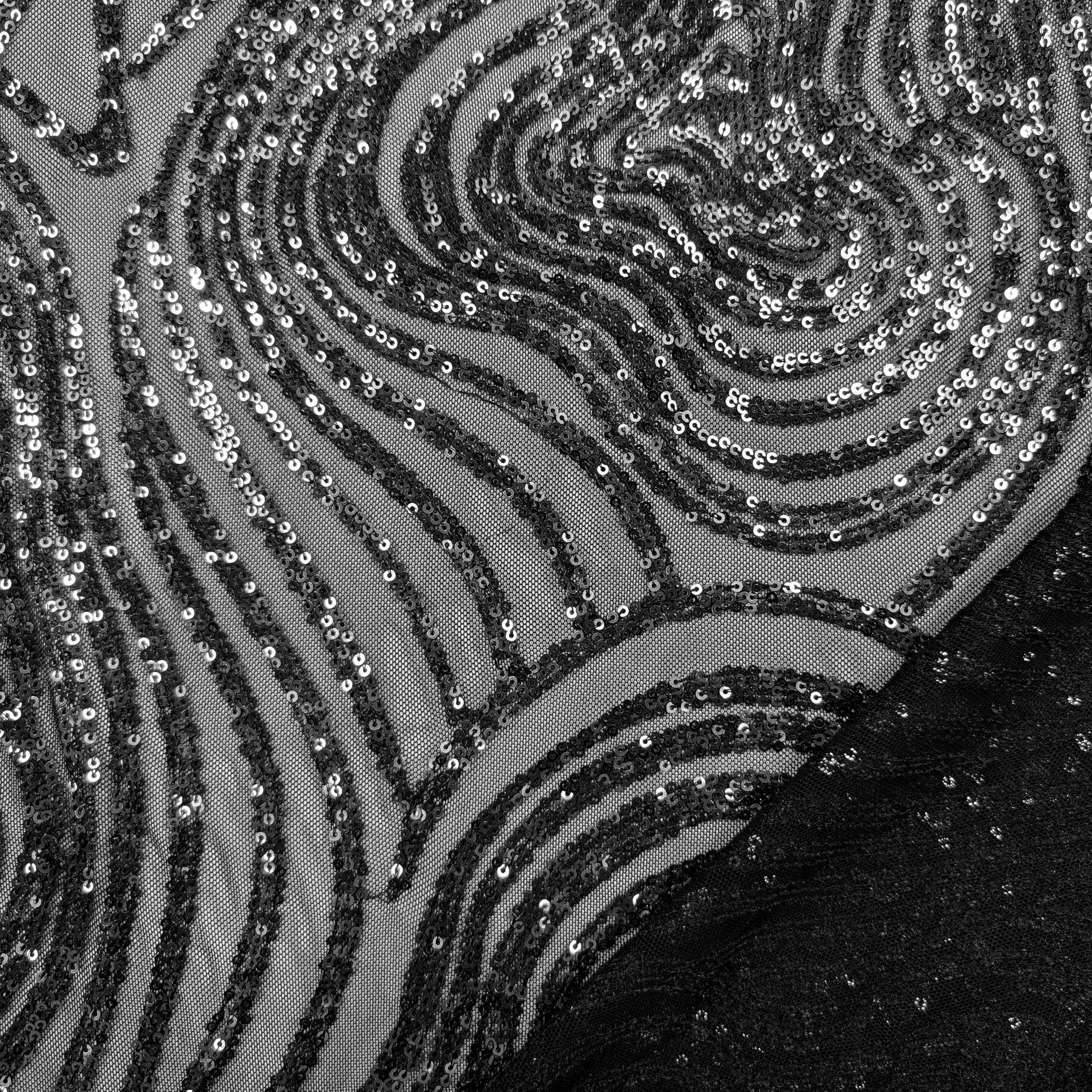 Schwarzer Tüll mit Pailletten Fantasy Mode Image