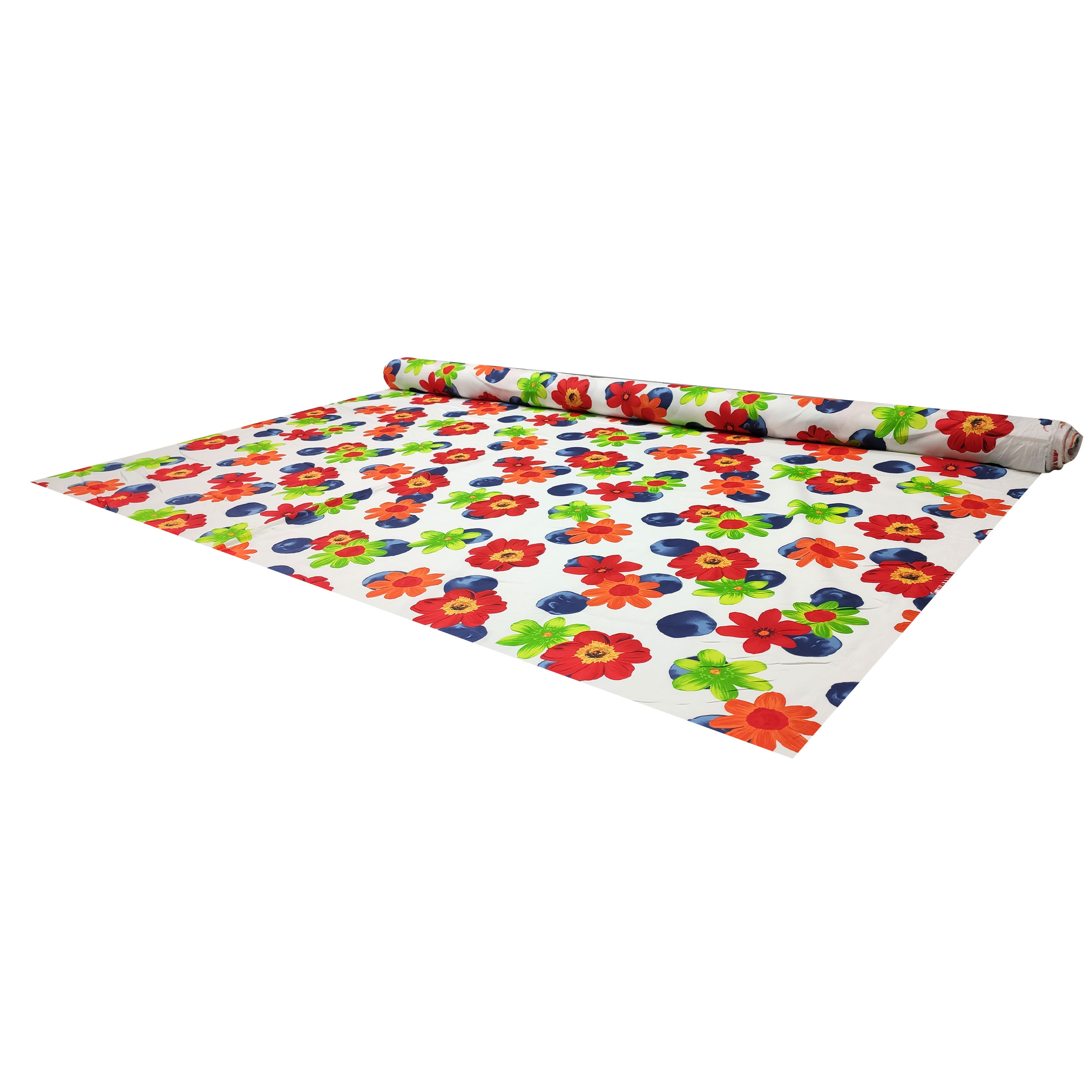 Tissu de coton Fleurs Tons chauds Image