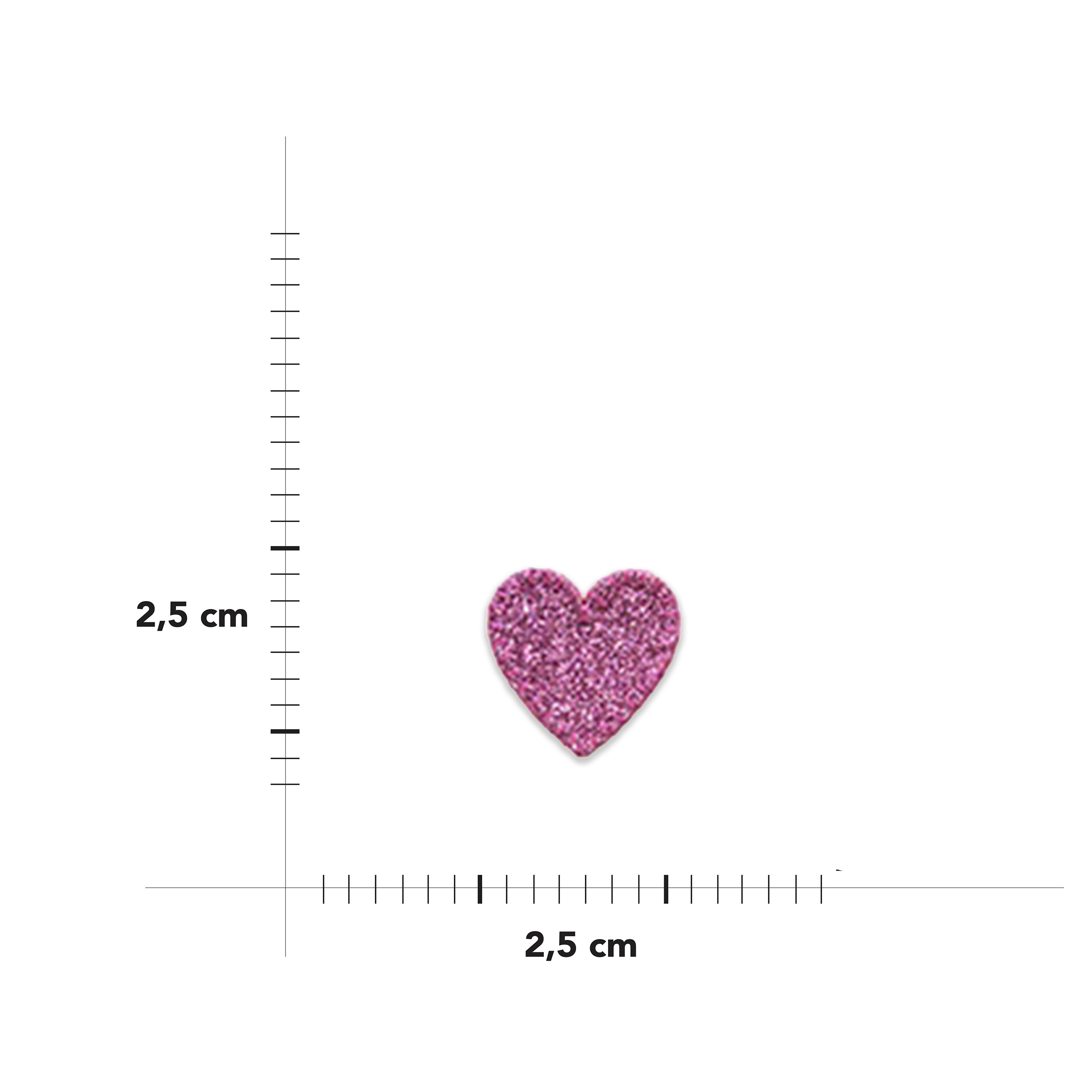 Thermoadhesive application Glitter Heart Image