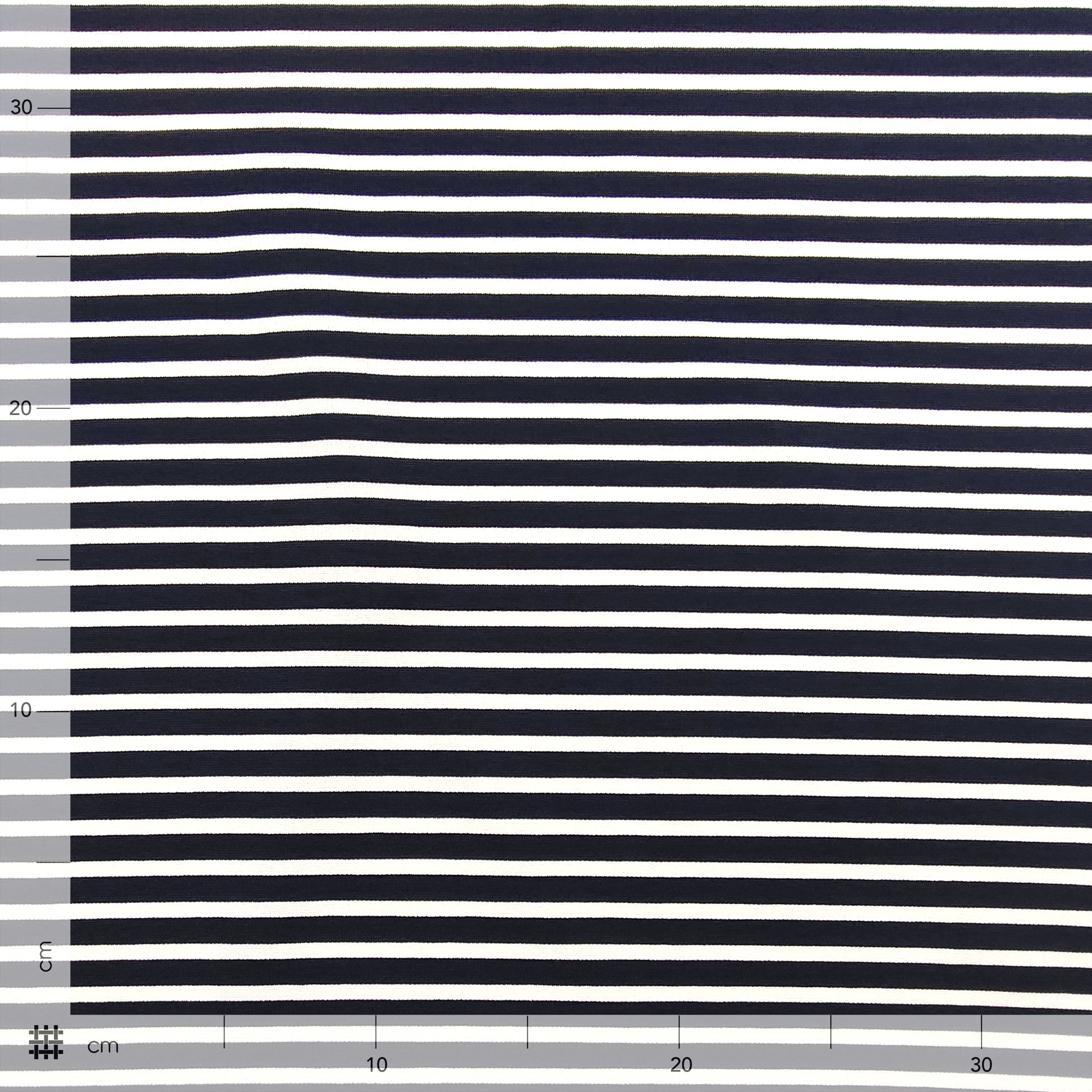 Bi-elastischer Milano-Stich Blau-weiß gestreift