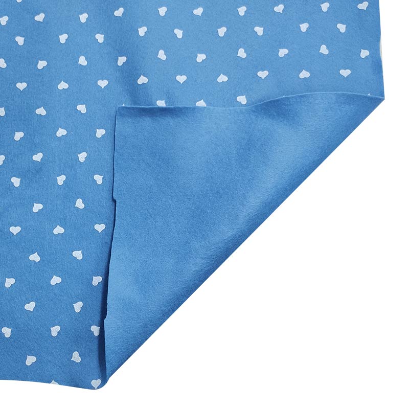 Soft Thin Felt - White Hearts Image