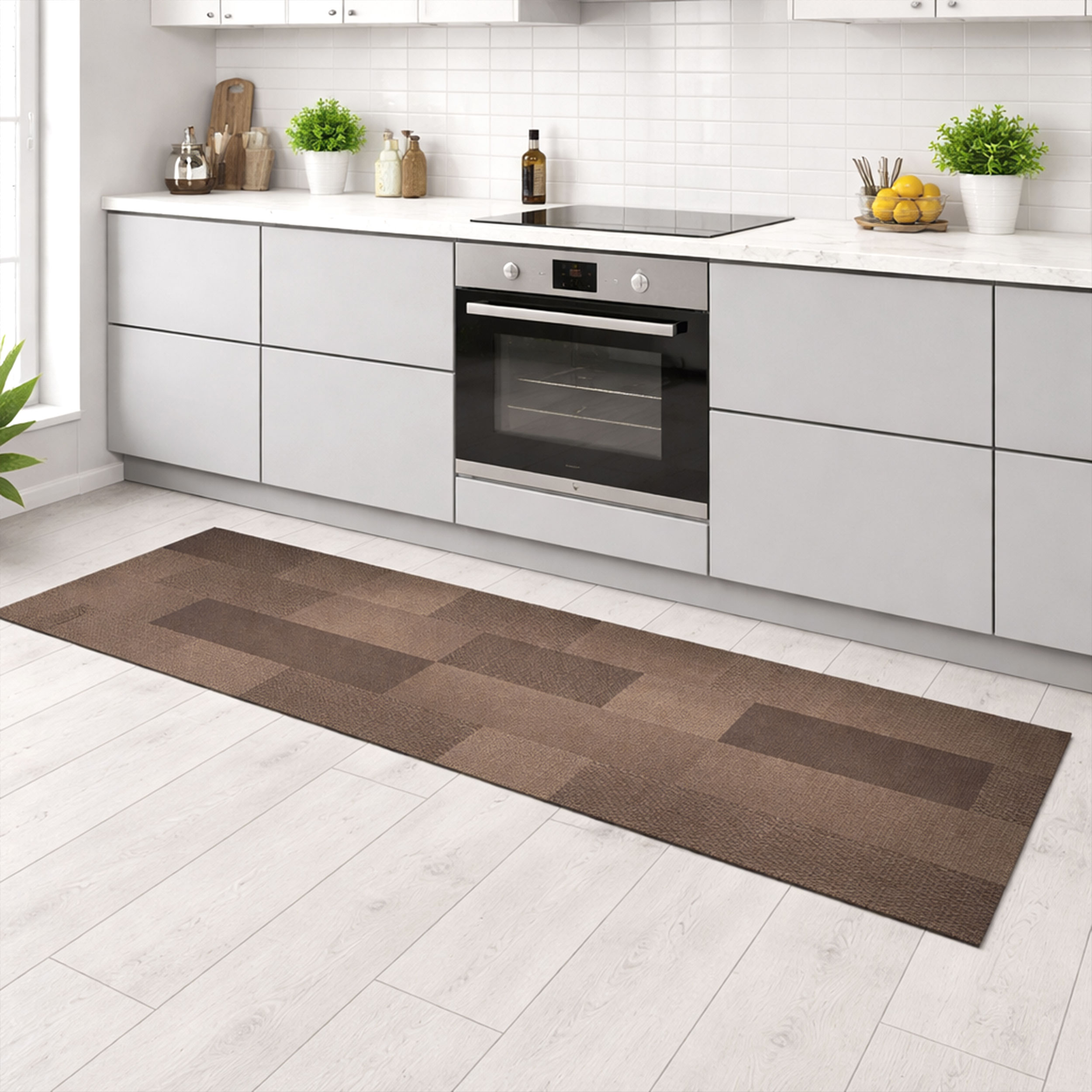Kitchen Rectangles Brown Tones Image