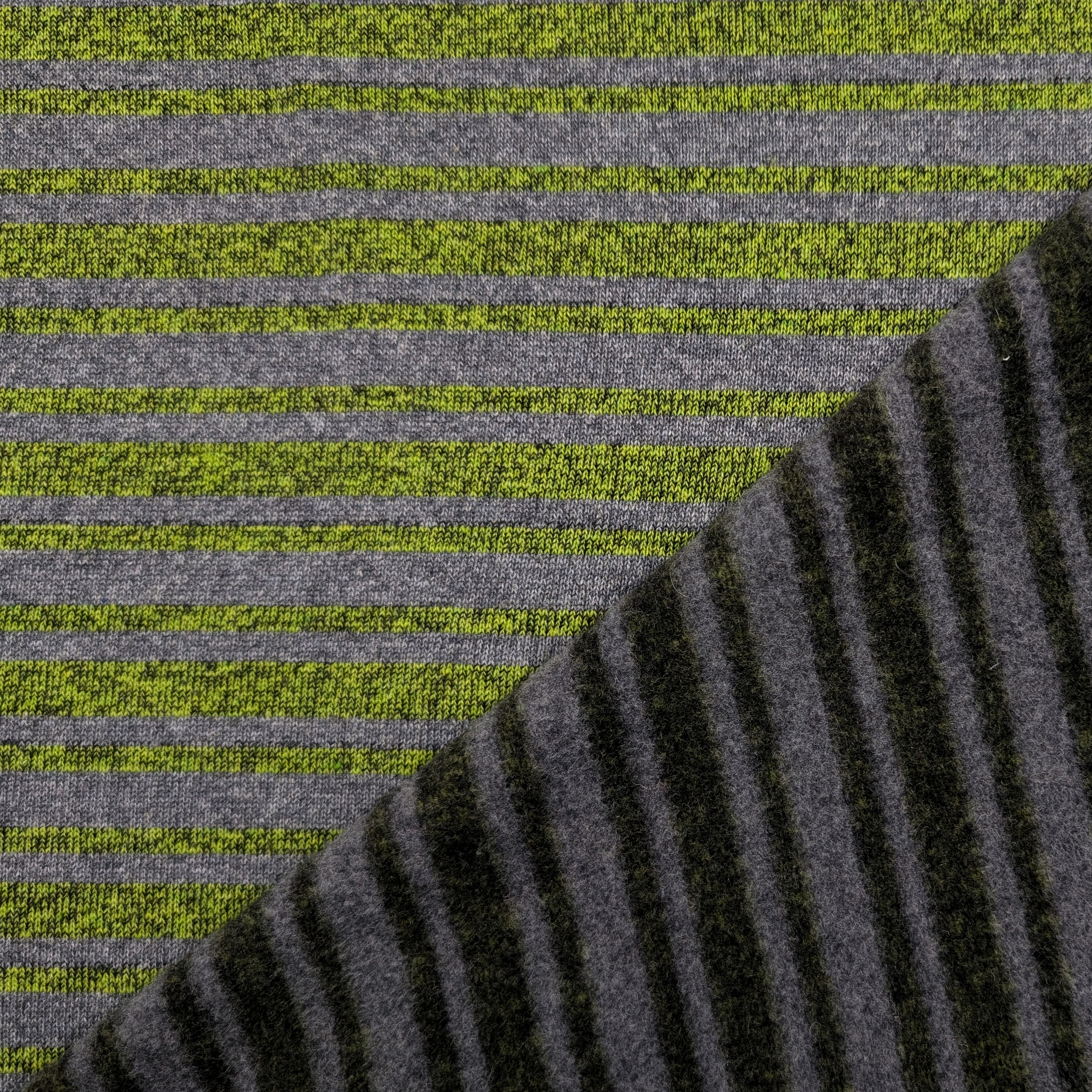 Winter Sweatshirt Green Stripes Image