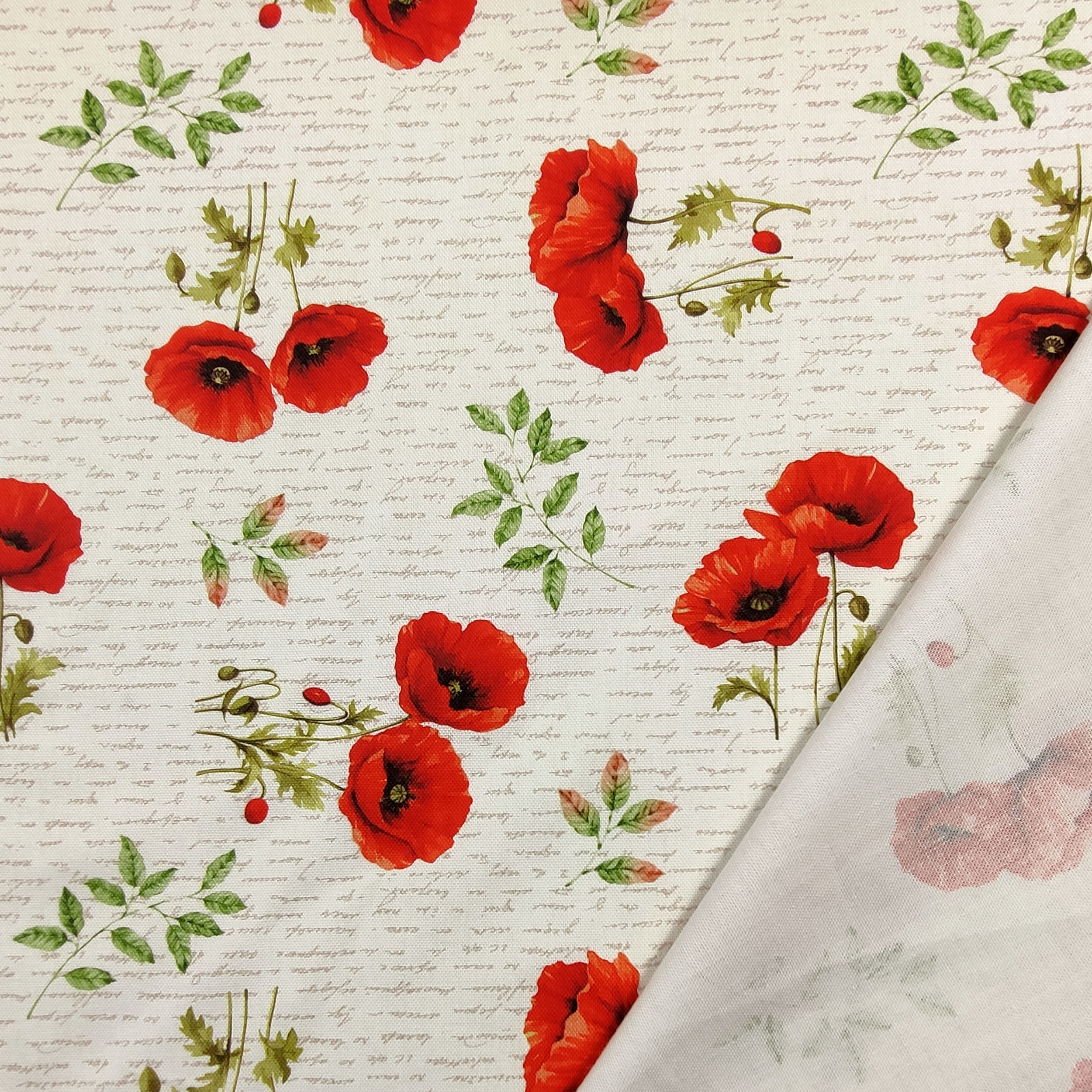 Baumwolle, Panama, Mohn und Schriften