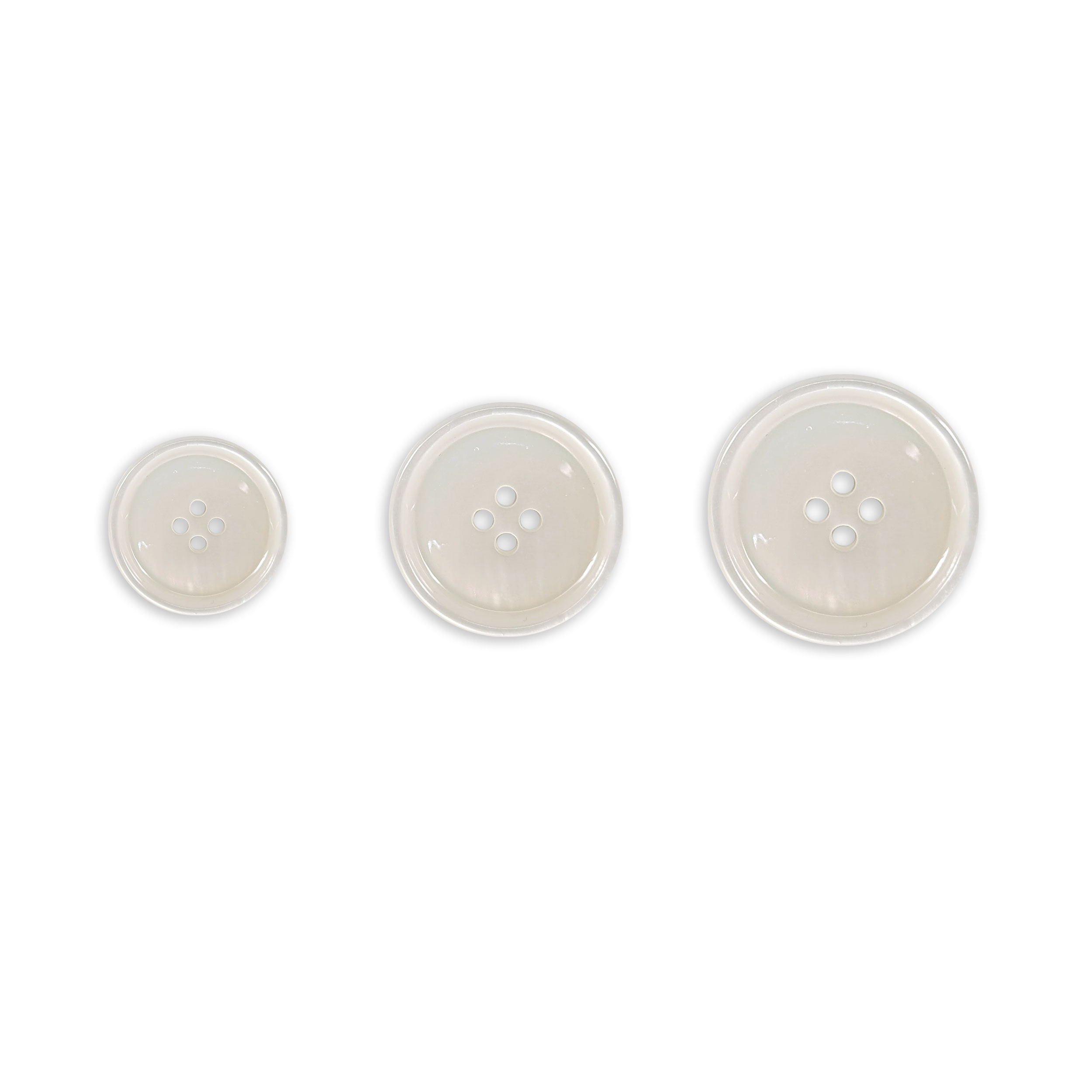 Polished Finish Button Cream 4 Holes Image