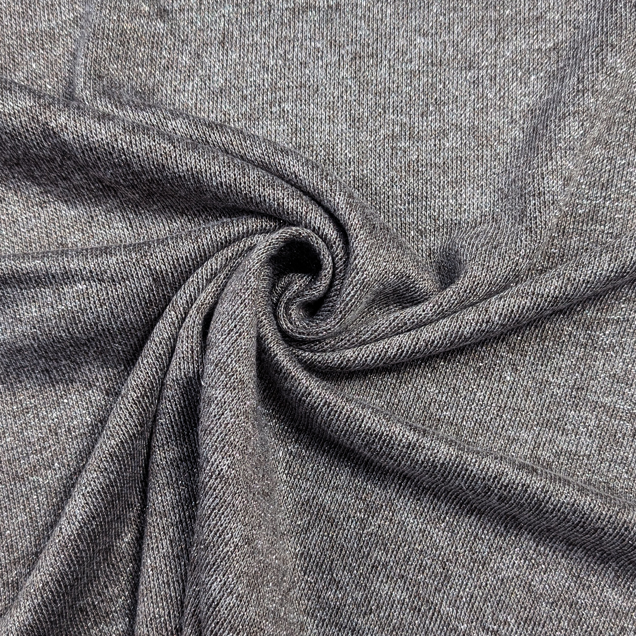 Grey Lurex Silver jersey