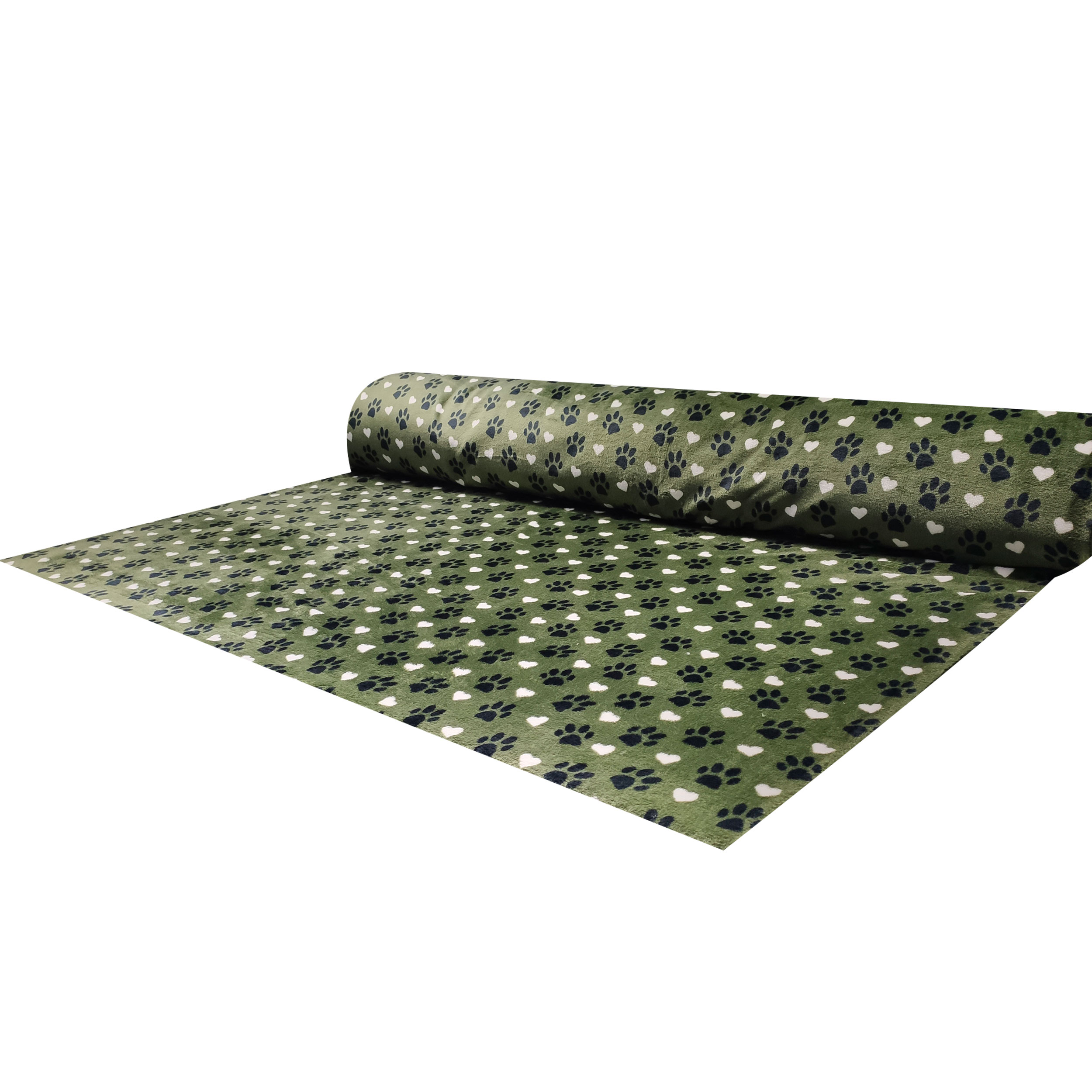 Cashmere Hand Fleece Orme and Hearts Fondo Verde Militar