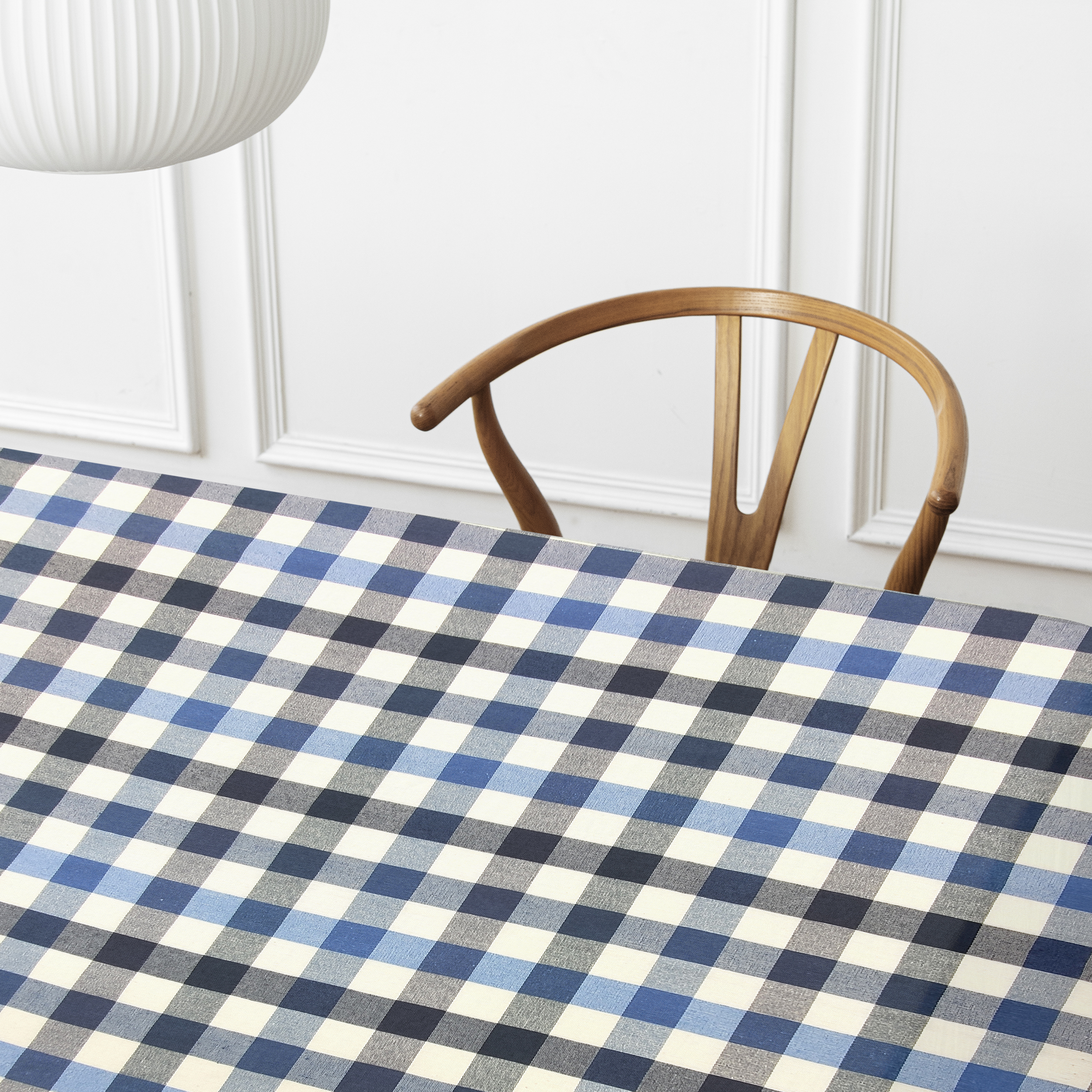 Gefärbte Tischdecke Quadratisch Blau