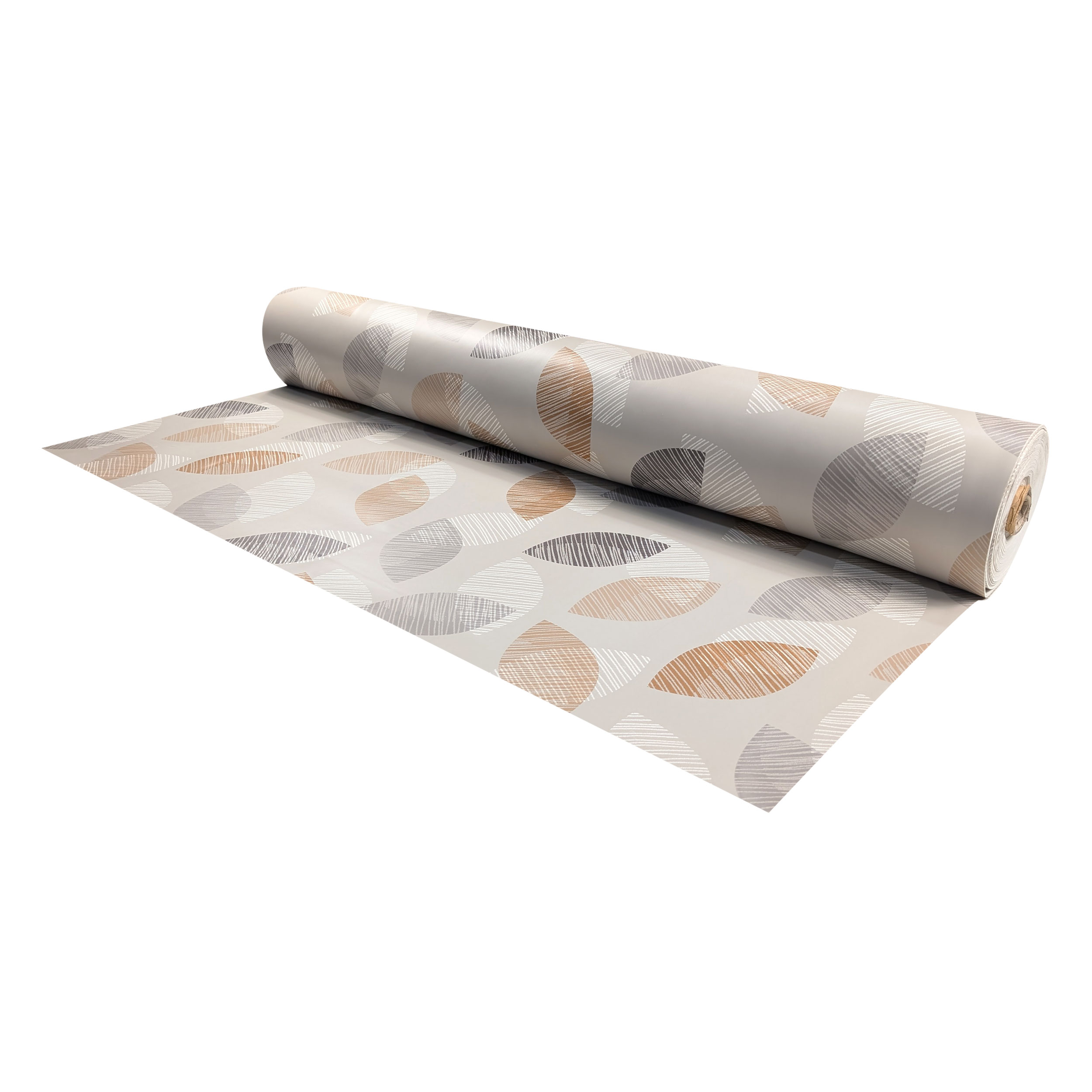 Rubberized rubberized ruffle with abstract leaf pattern Image