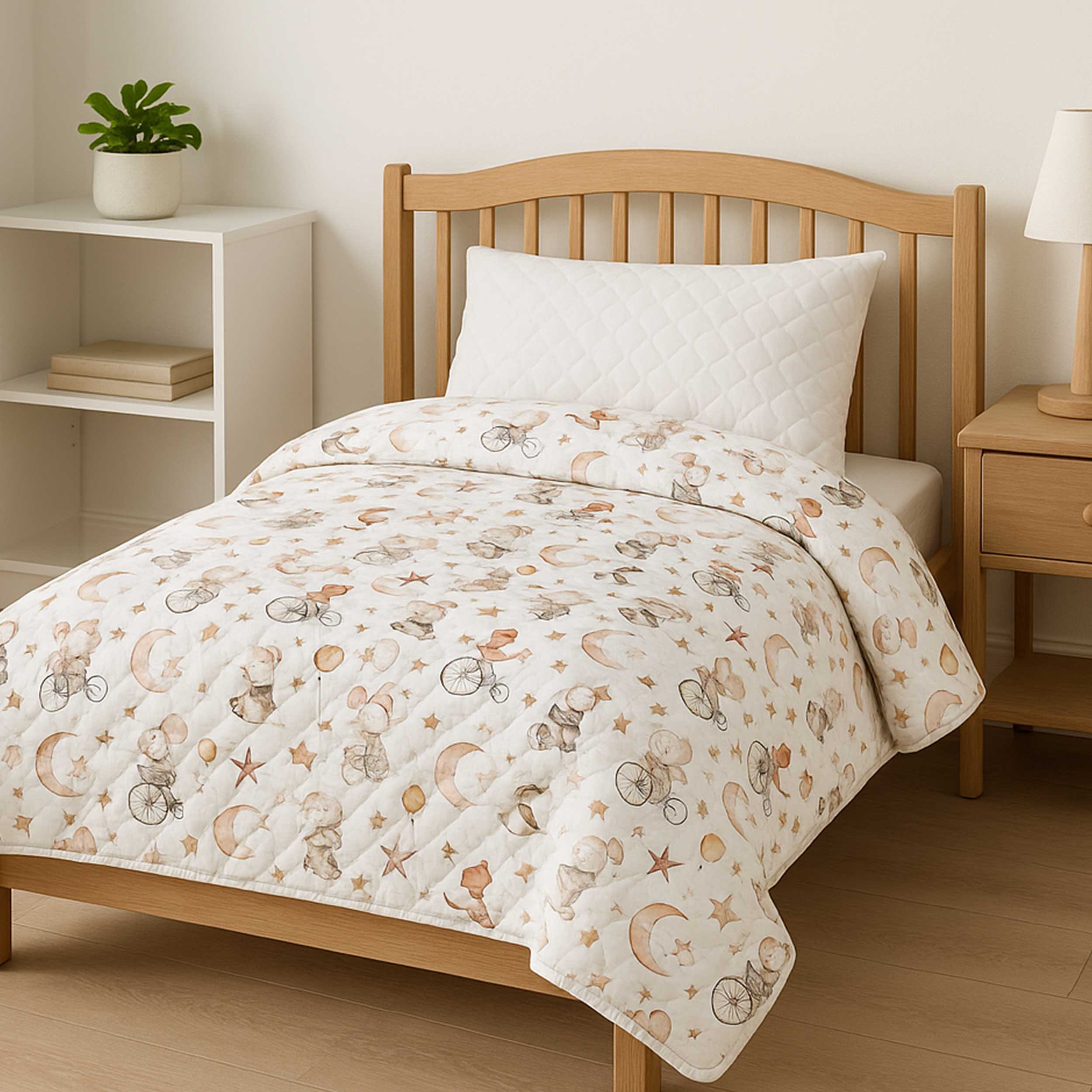 Sweet Dreams Animal Quilted Fabric Image