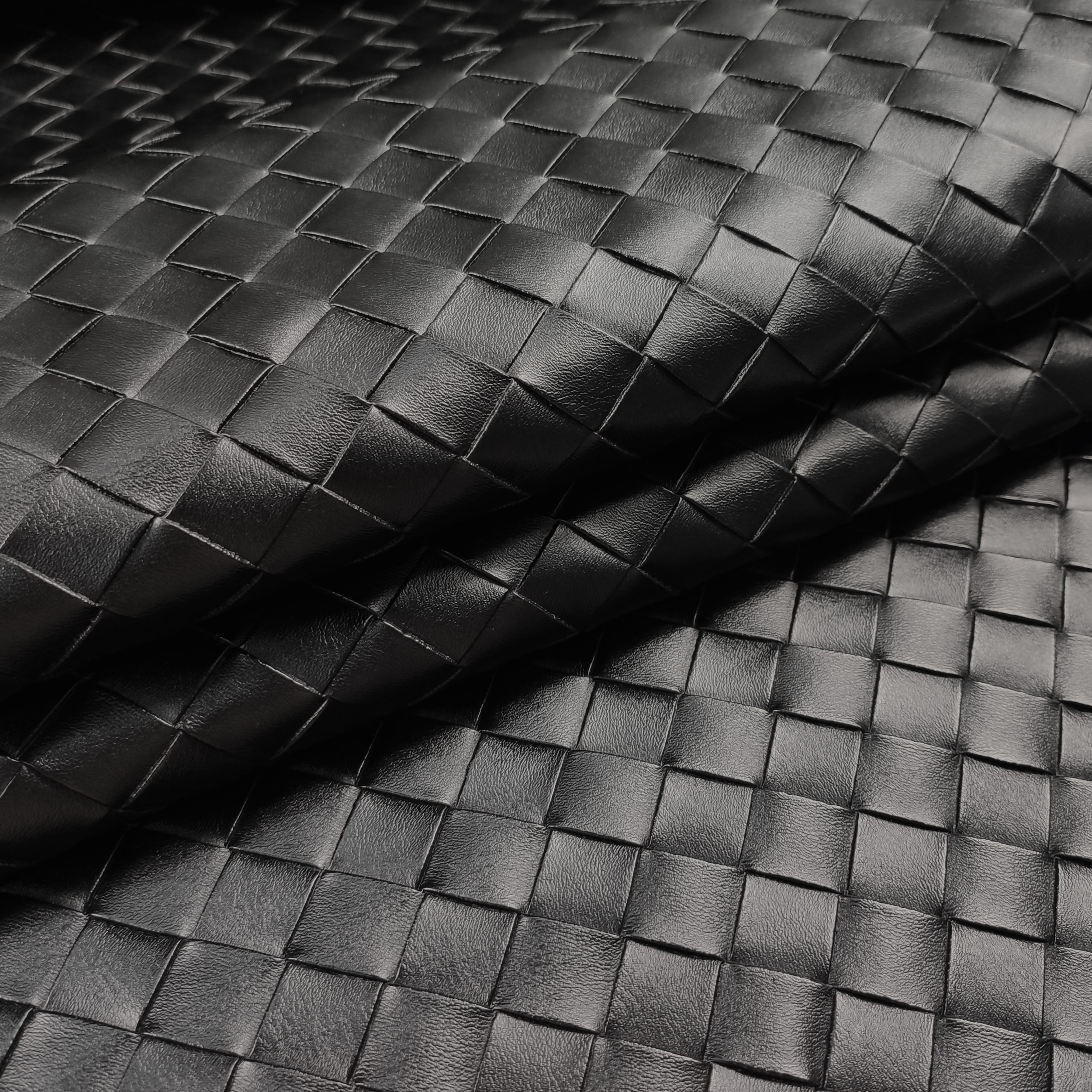 Basket Weave Upholstery Faux Leather Image