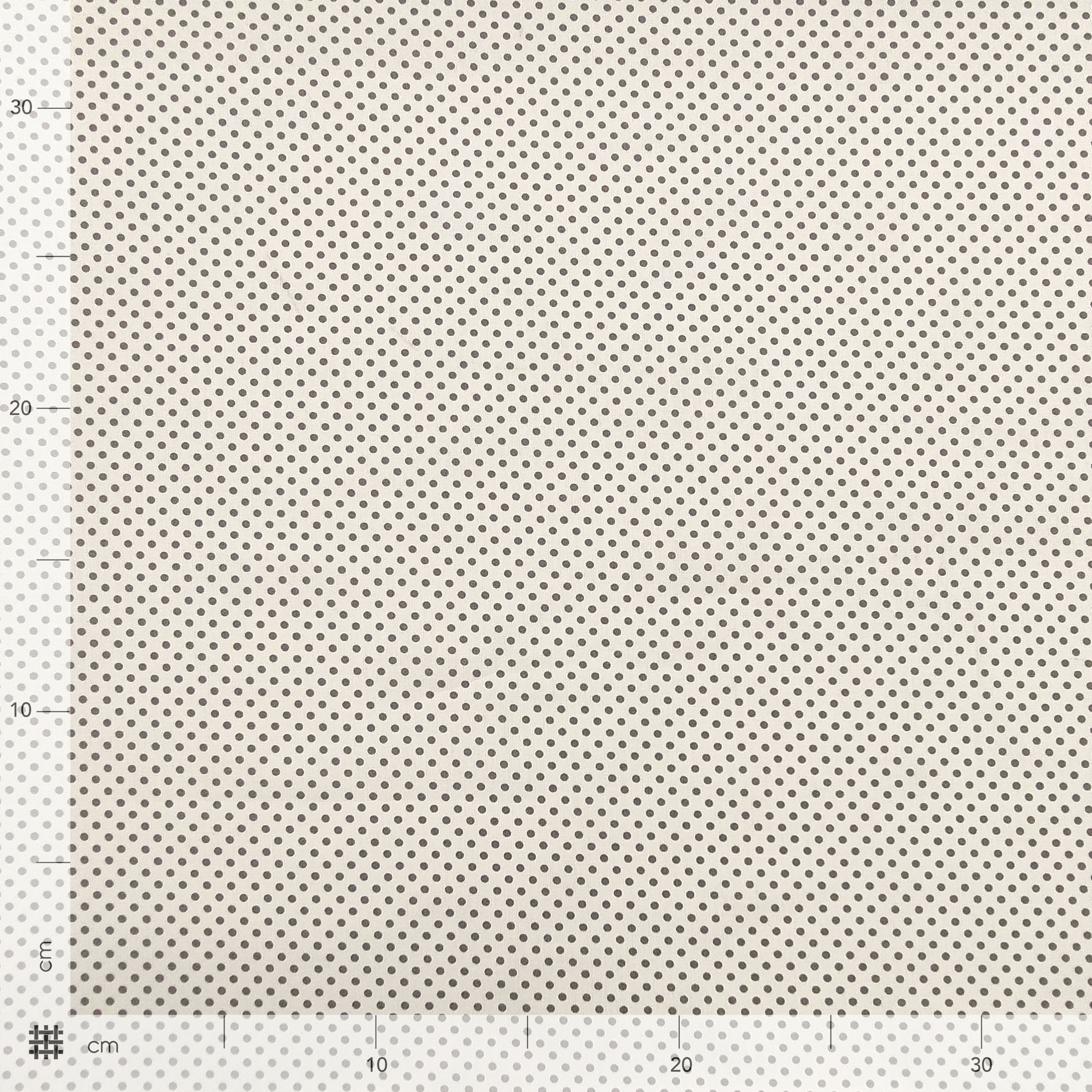 Baumwollstoff Weiß Polka Dot Grau