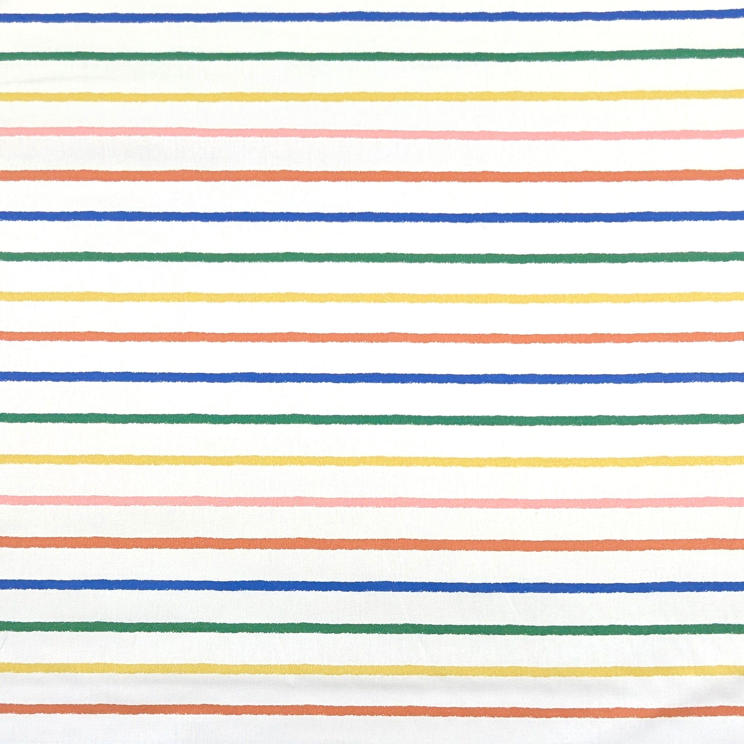 Poplin Cotton Rainbow Stripes