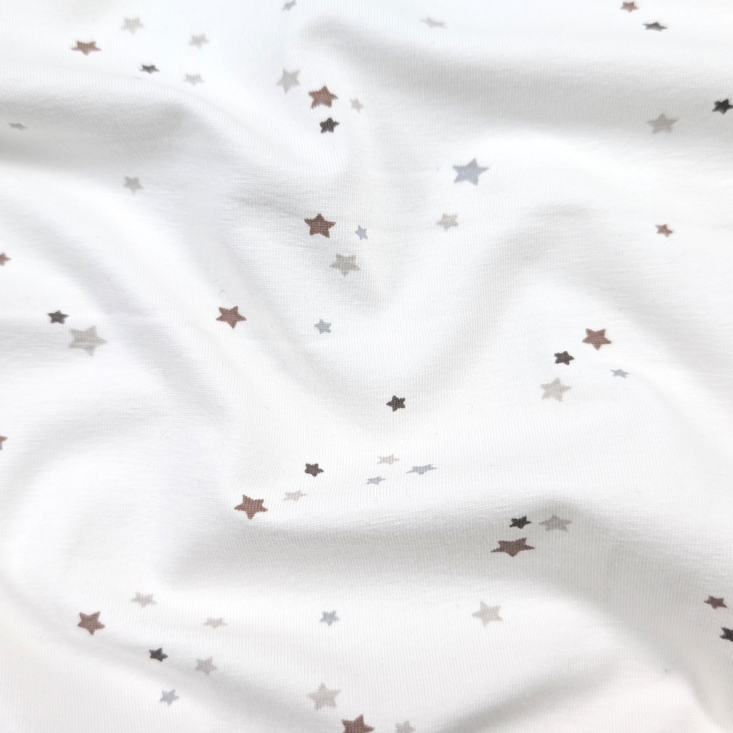 Jersey Cotton White Stars Image