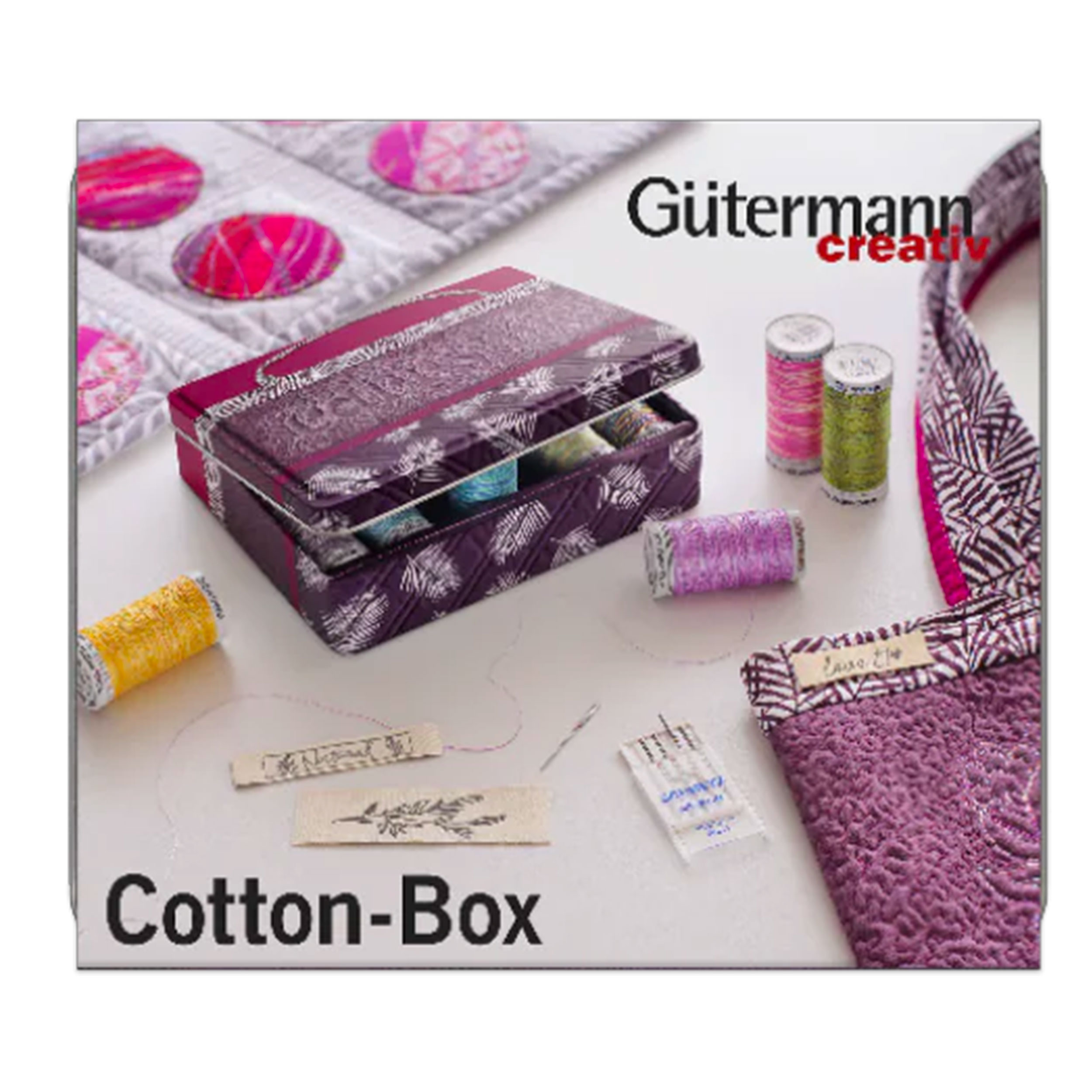 Gutermann Cottone Caja 12 Bobinas Algodón 300m y Agujas