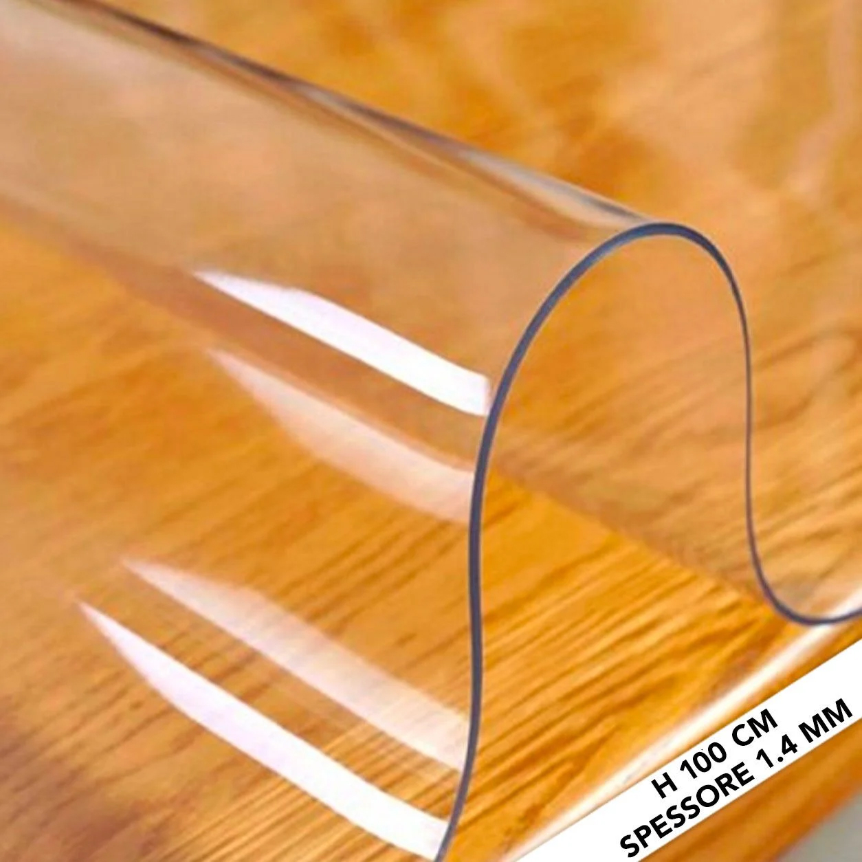 Lux Transparent Plastic-coated Table Cover Image