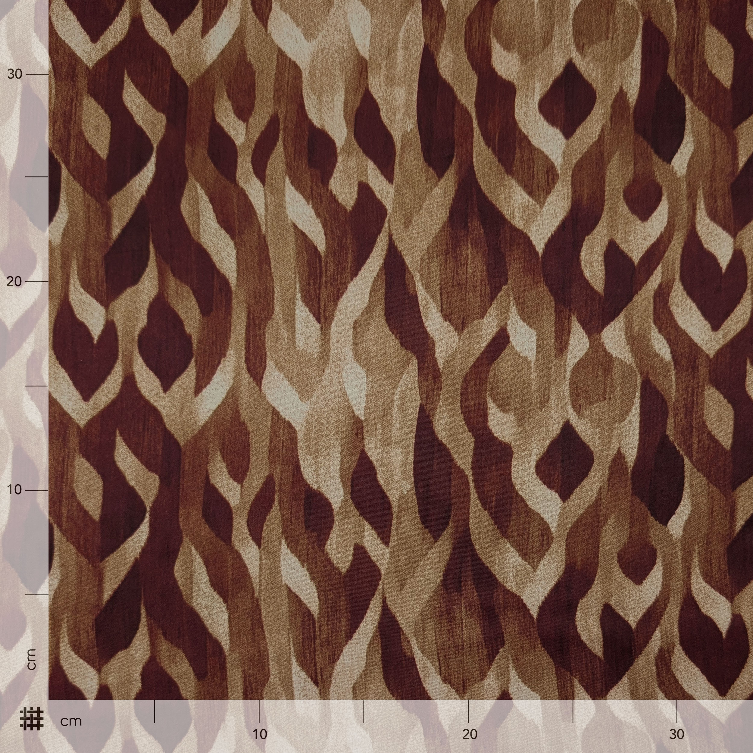 Satin Duchesse Abstract Fantasy Beige Image