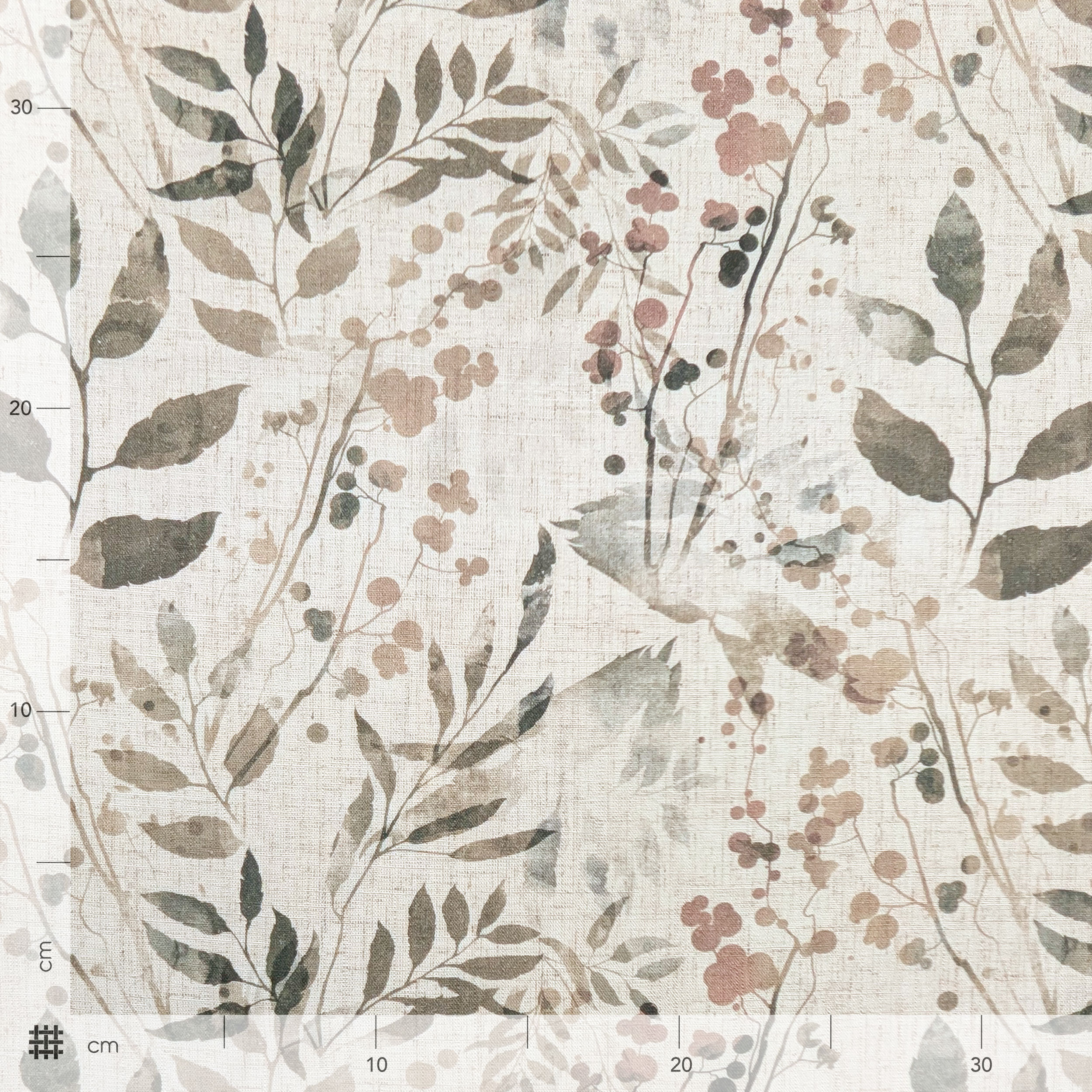 Natural Foliage Fantasy Viscose Linen Image