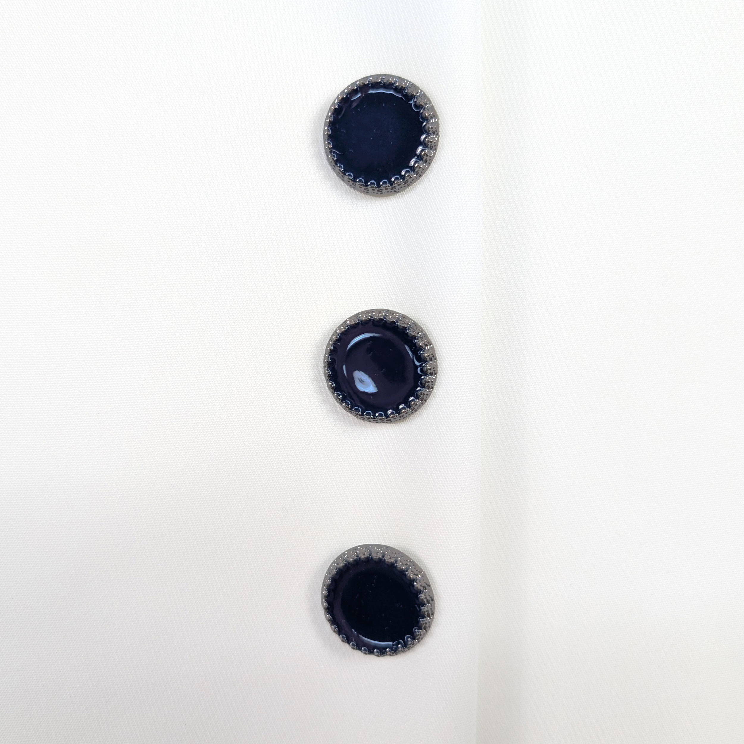 Blue Button with Dark Silver Crown Image