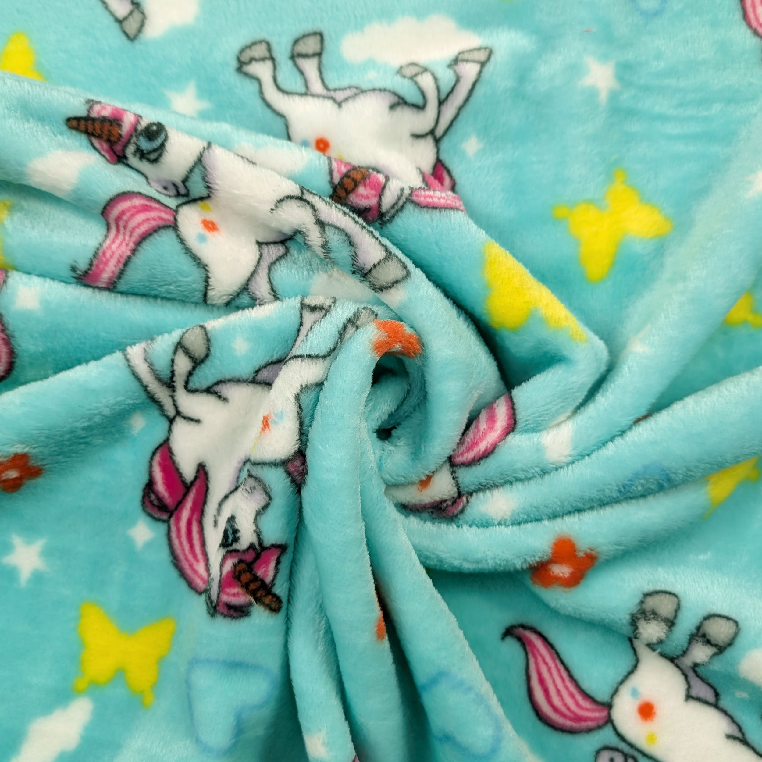 Fleece Hand Cashmere Unicorns Water Green Background Image