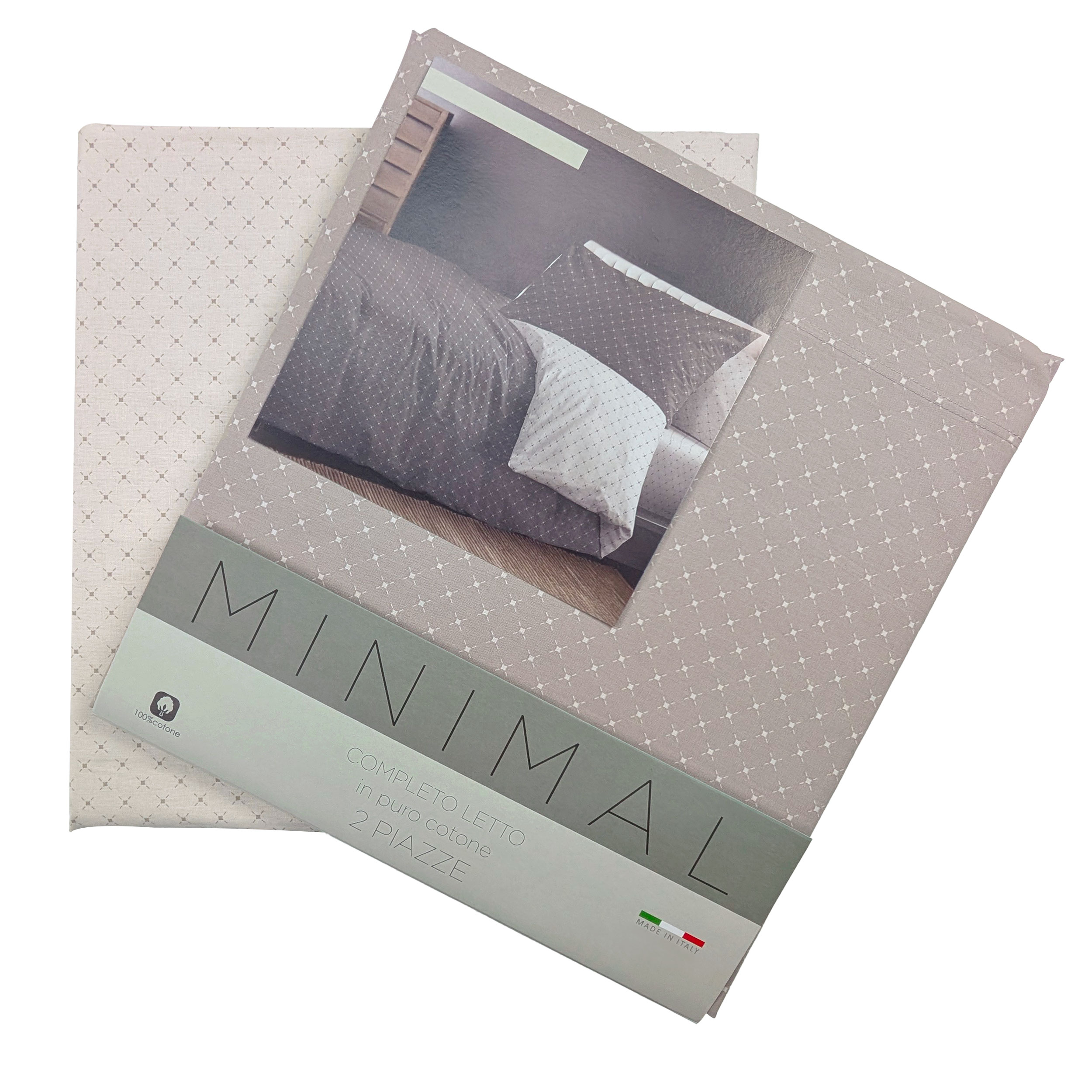 Minimal Rombi Tortora Doppelbett-Set Image