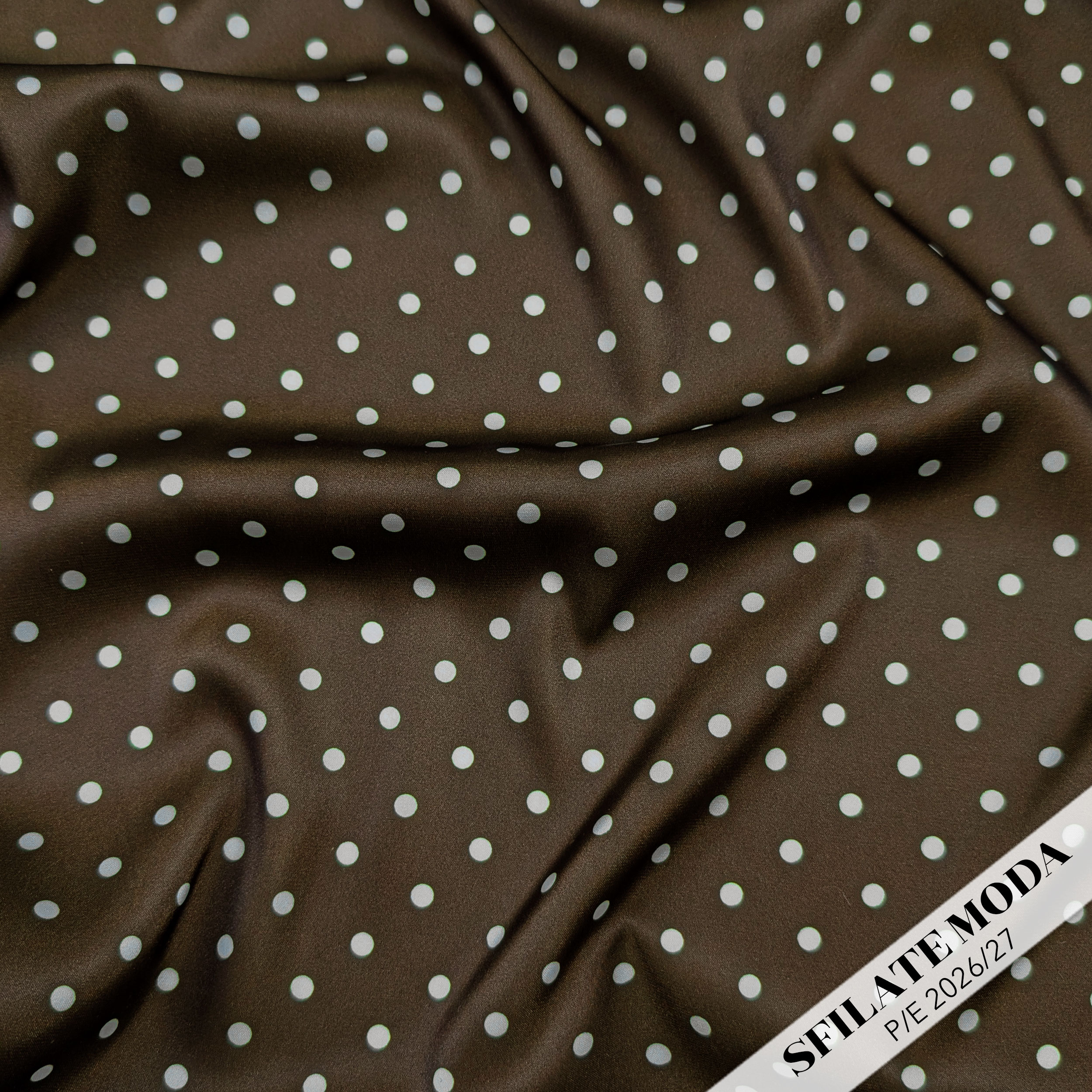 Satin Set High Fashion Polka Dot Background Brown Image