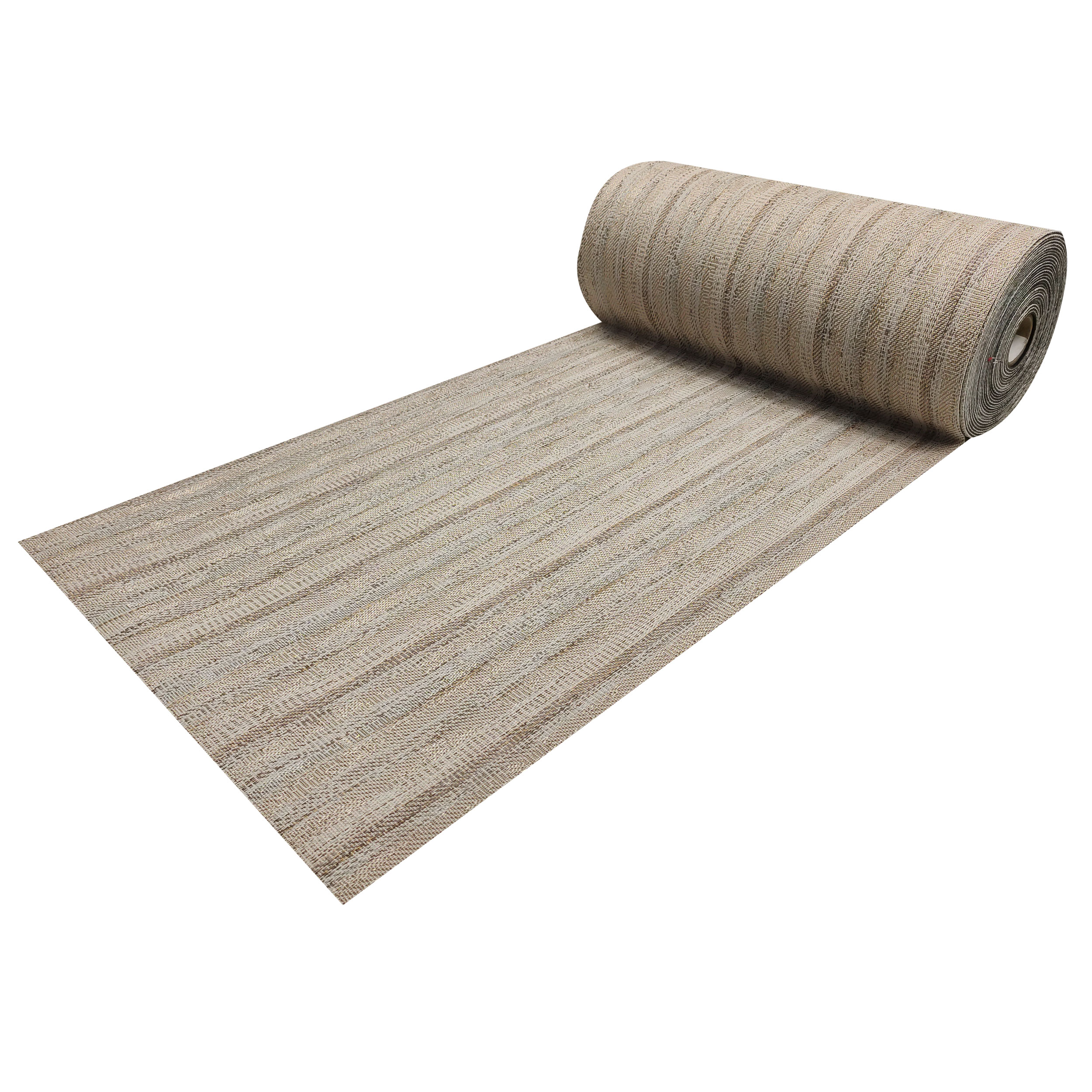 Alfombra de cocina a rayas Lurex beige