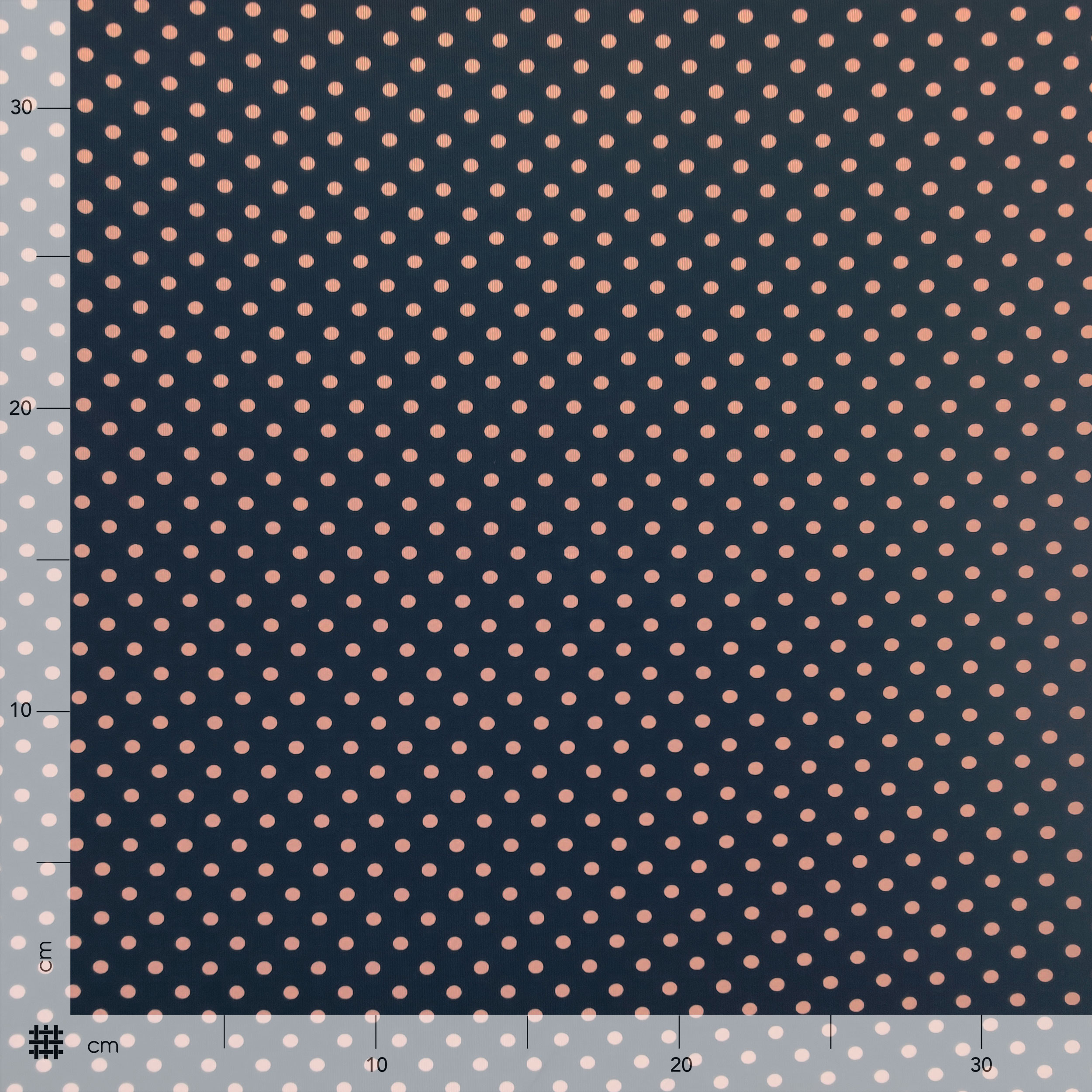 Viscose Silk Jersey Polka Dot Pink Antique Blue Background