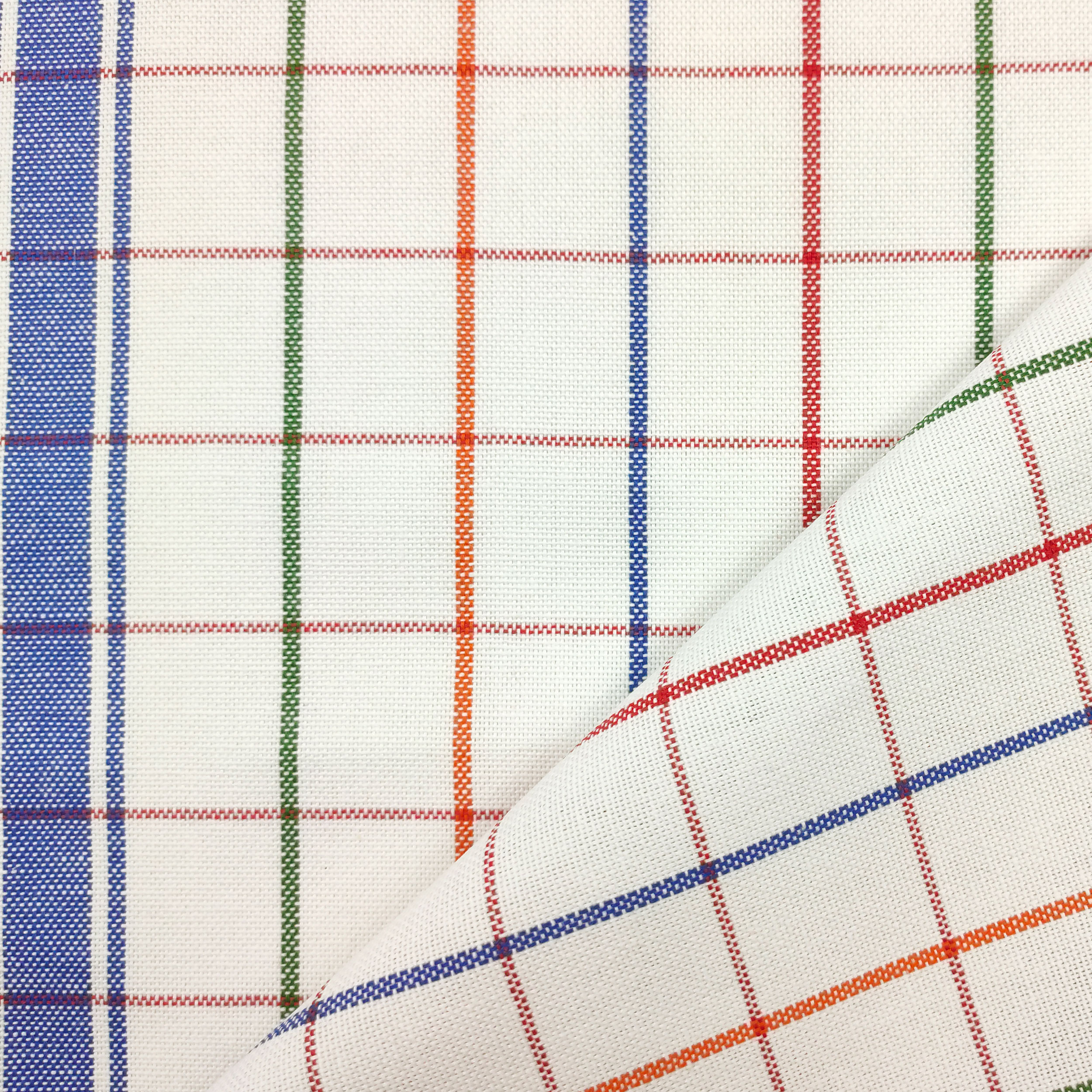 Fabric for Double-Edged Tea Towels Blue with Stripes