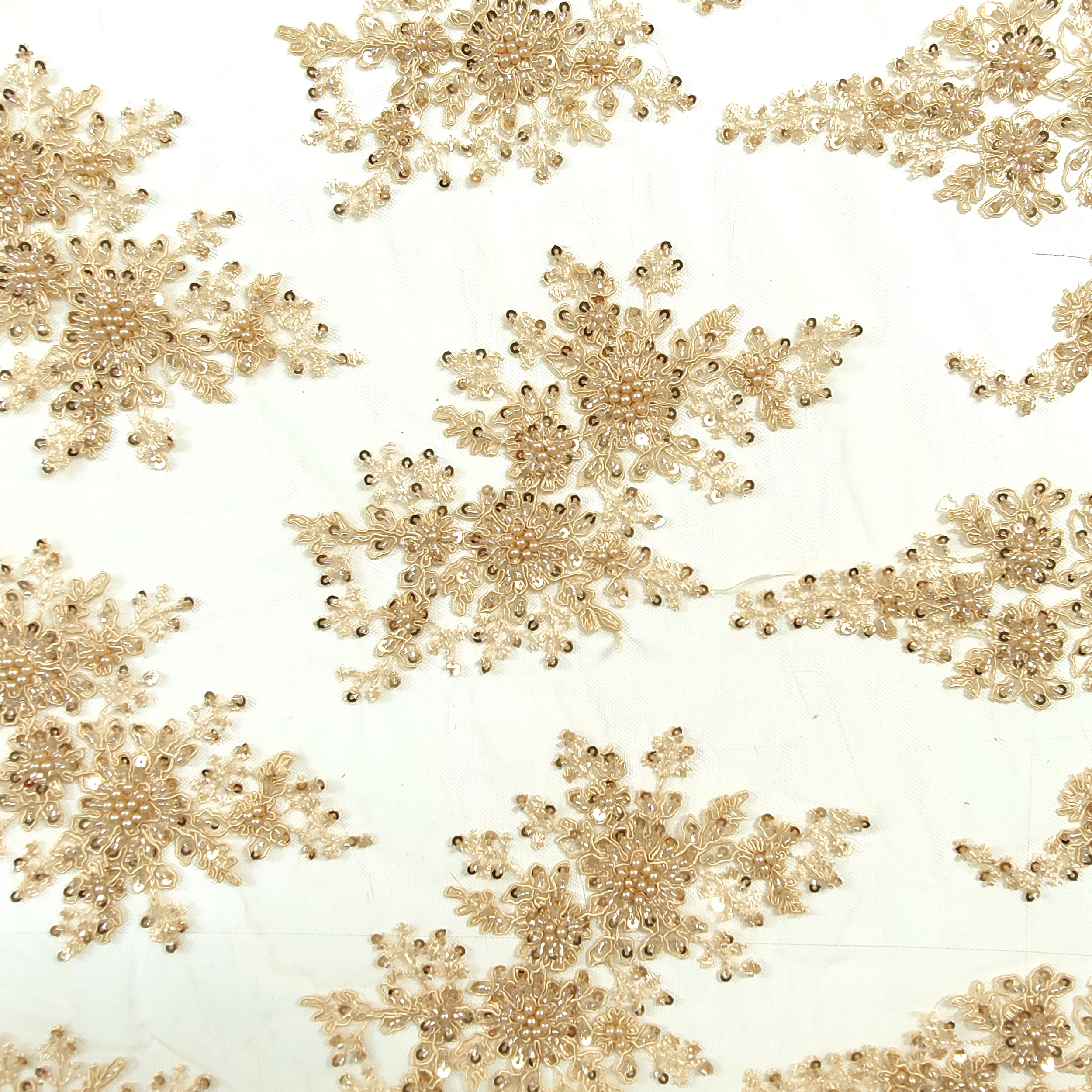 Fashion Lace Light Gold and Pearls