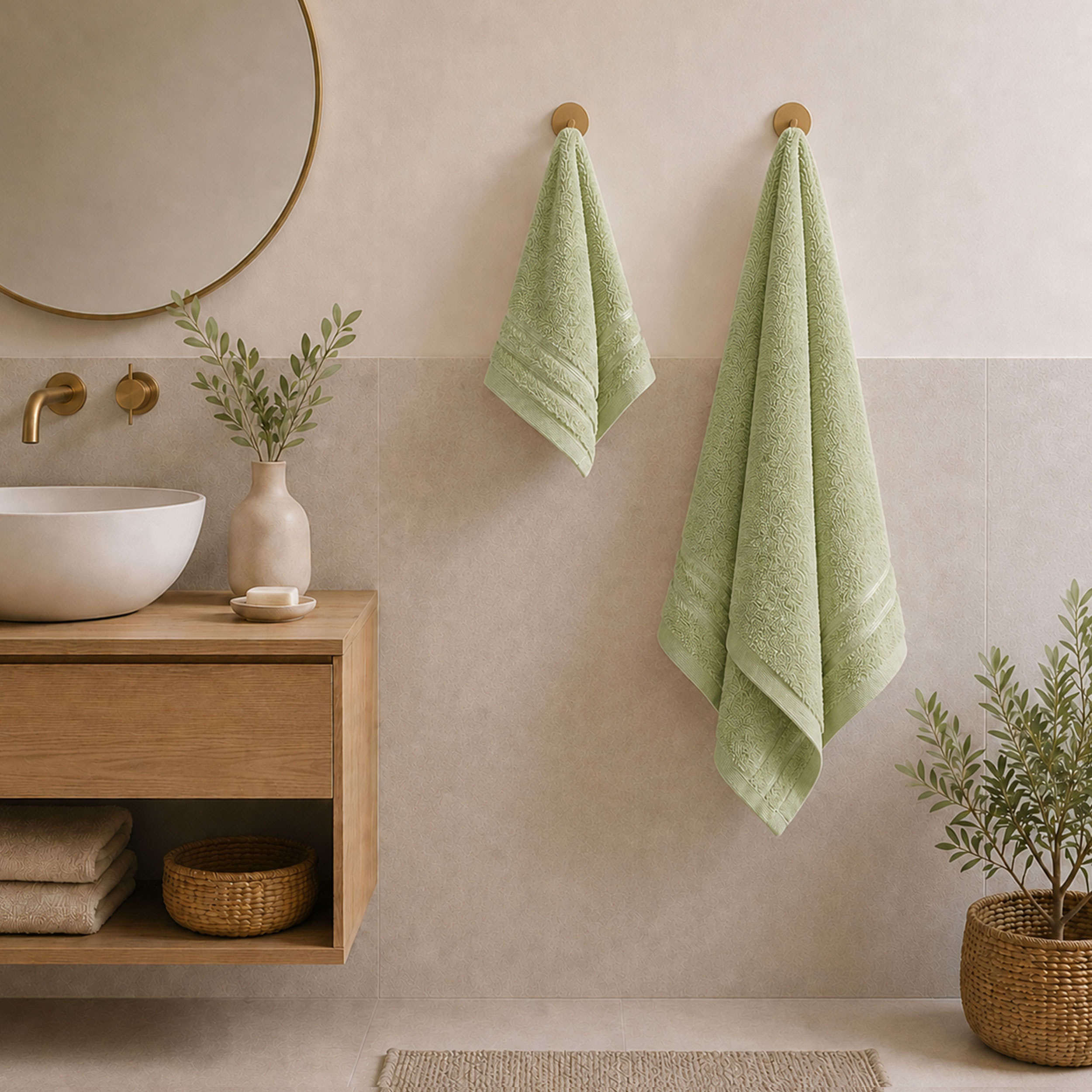 Verdino Bath, Face and Guest Towel Set Image