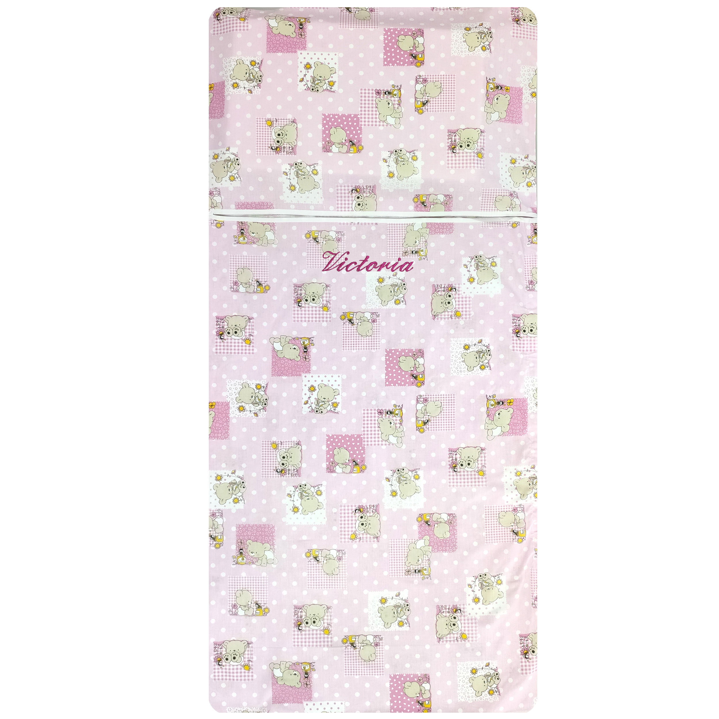 Saco de Dormir de Verano Osos y Abejas Rosa Image