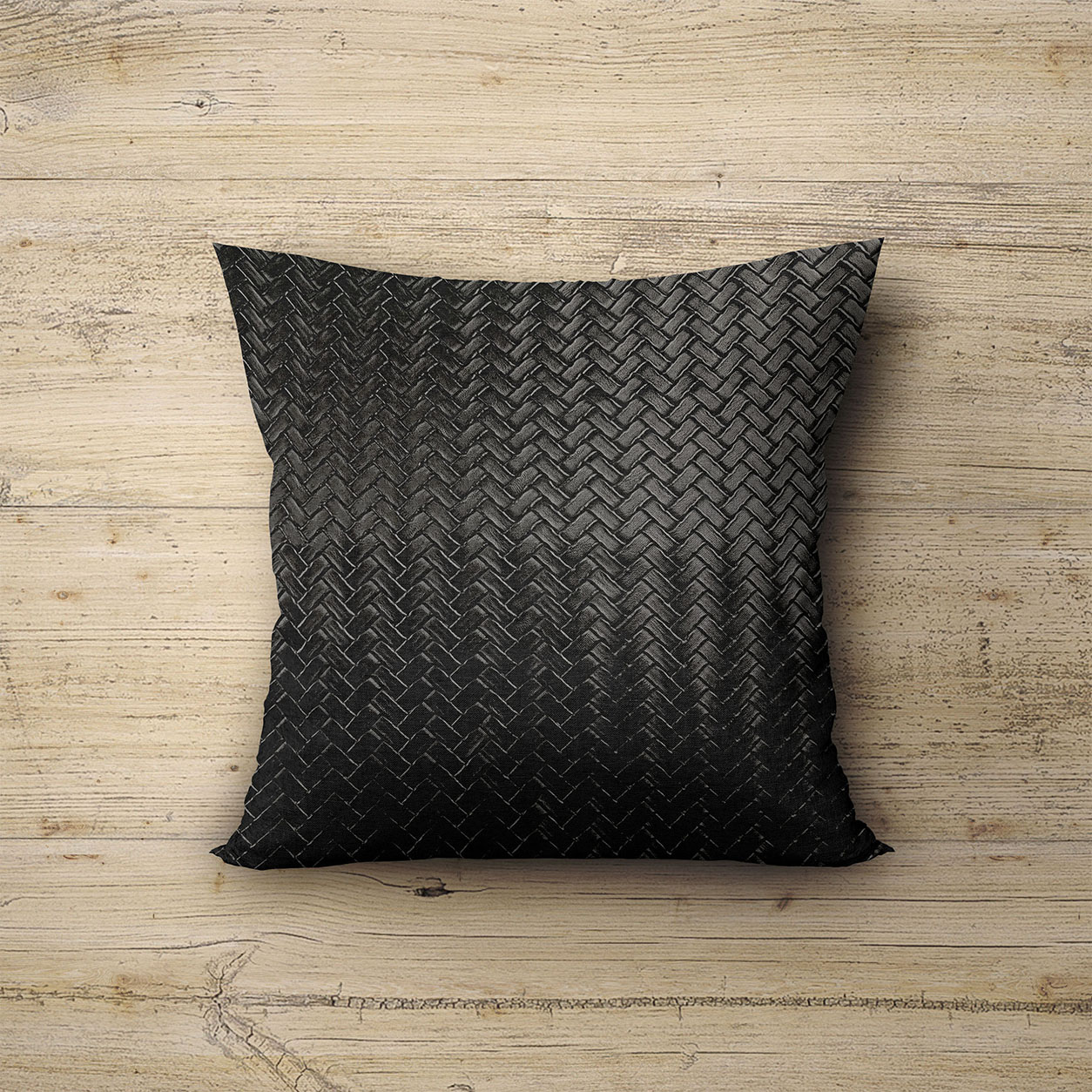 Upholstery Woven Faux Leather - Black Image