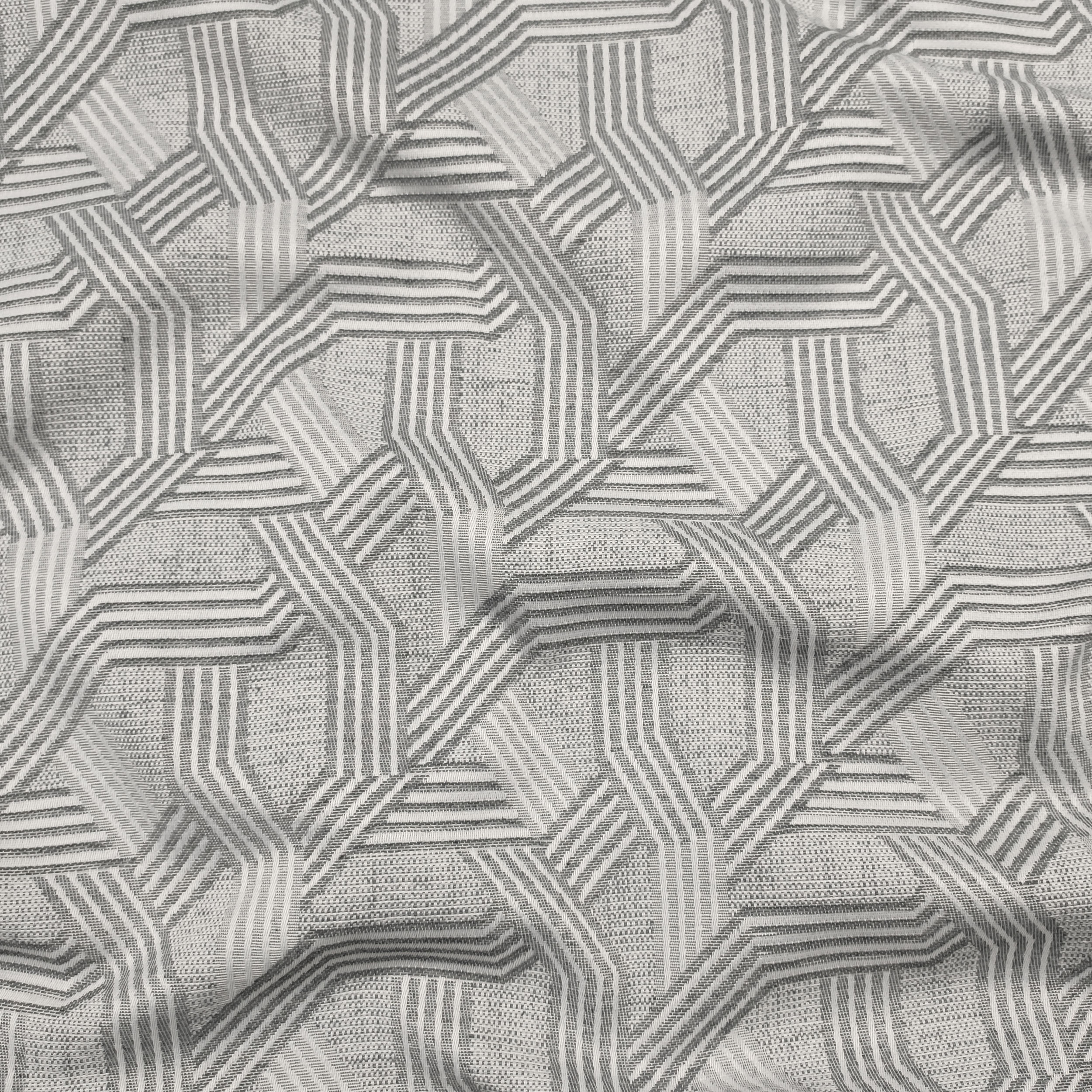 Jacquard Fabric Geometry Toni Grey