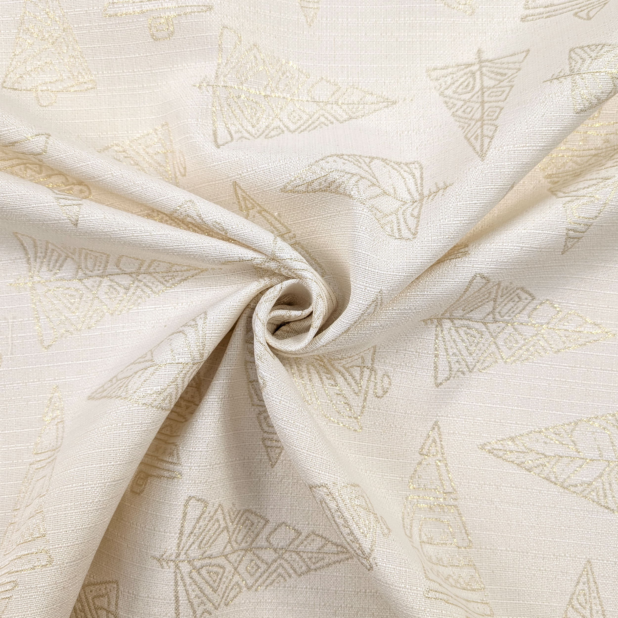 Christmas Jacquard with Golden Lurex Trees Image
