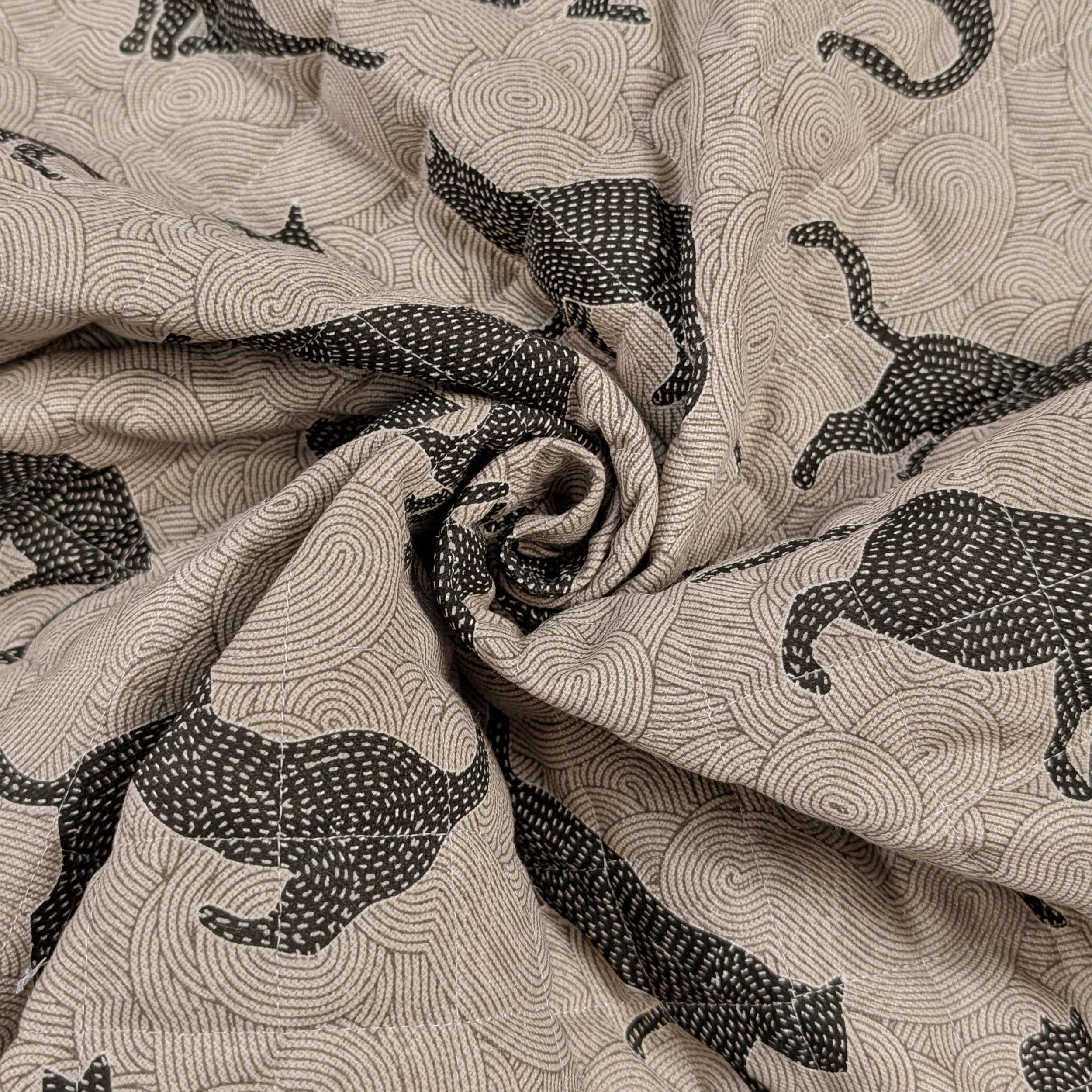 Quilted Fabric Cats Image
