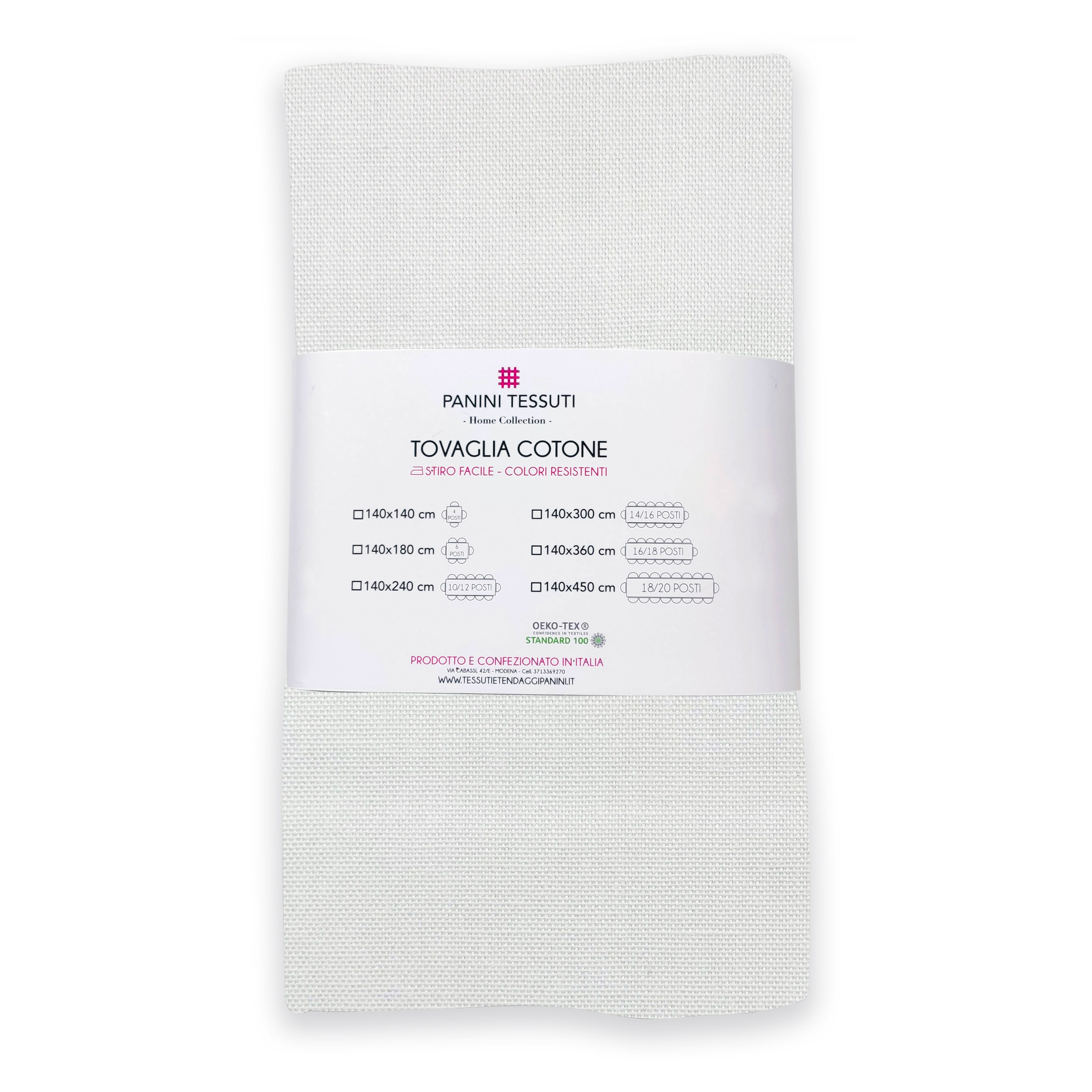 Nappe Panini Fabrics Panama Pure Cotton White Image