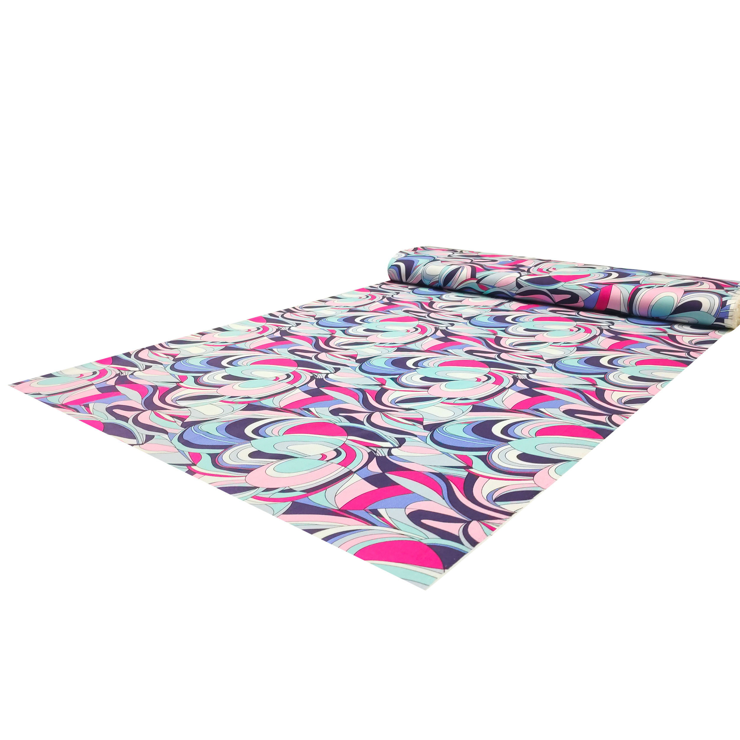 Dressmaking Printed Viscose Twill - Abstract Pink Design Image